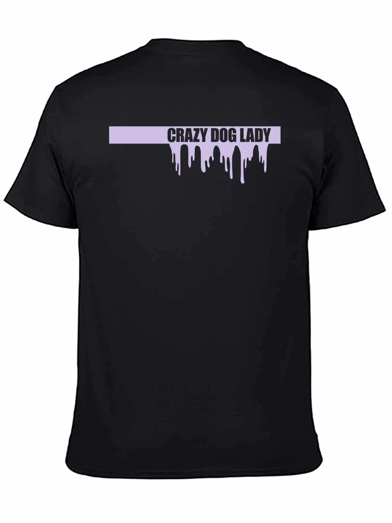 Crazy Dog Lady Graphic T-Shirt - Black