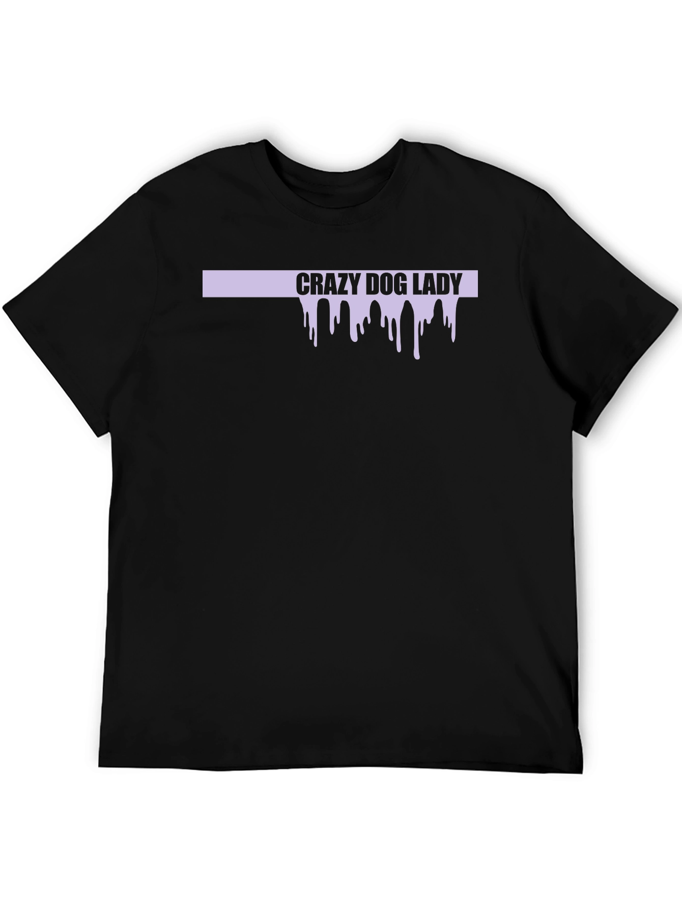 Crazy Dog Lady Graphic T-Shirt - Black
