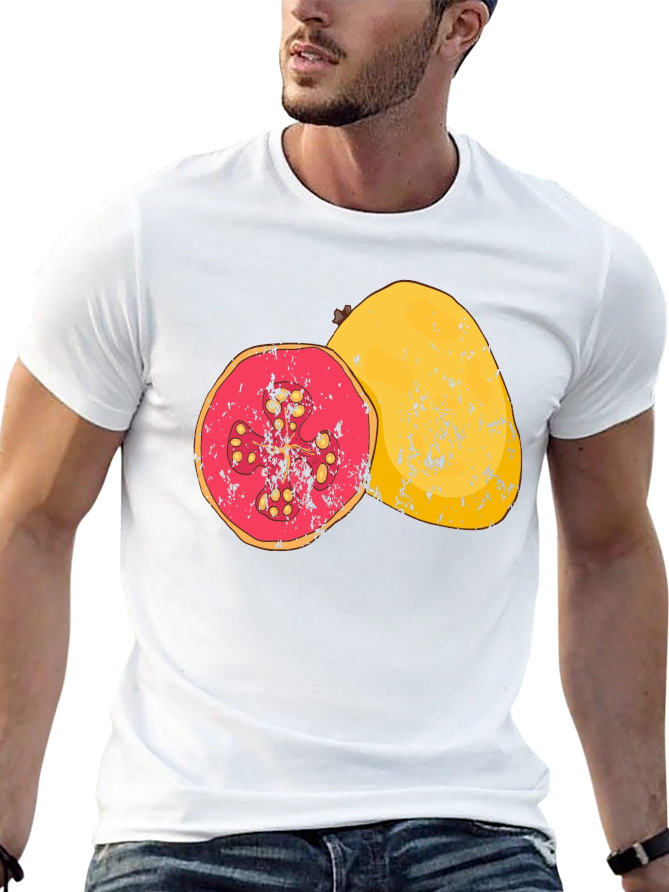 Guava Graphic Tee - Tropical Fruit Design