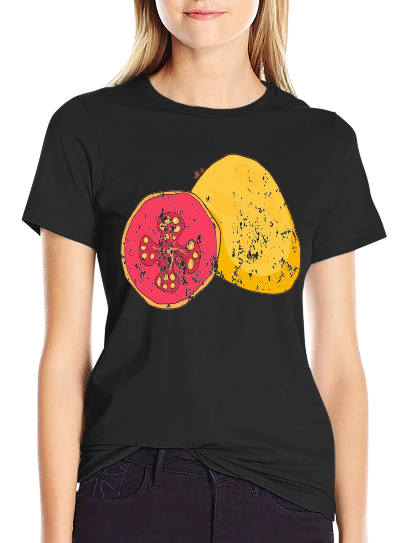 Guava Graphic Tee - Tropical Fruit Design