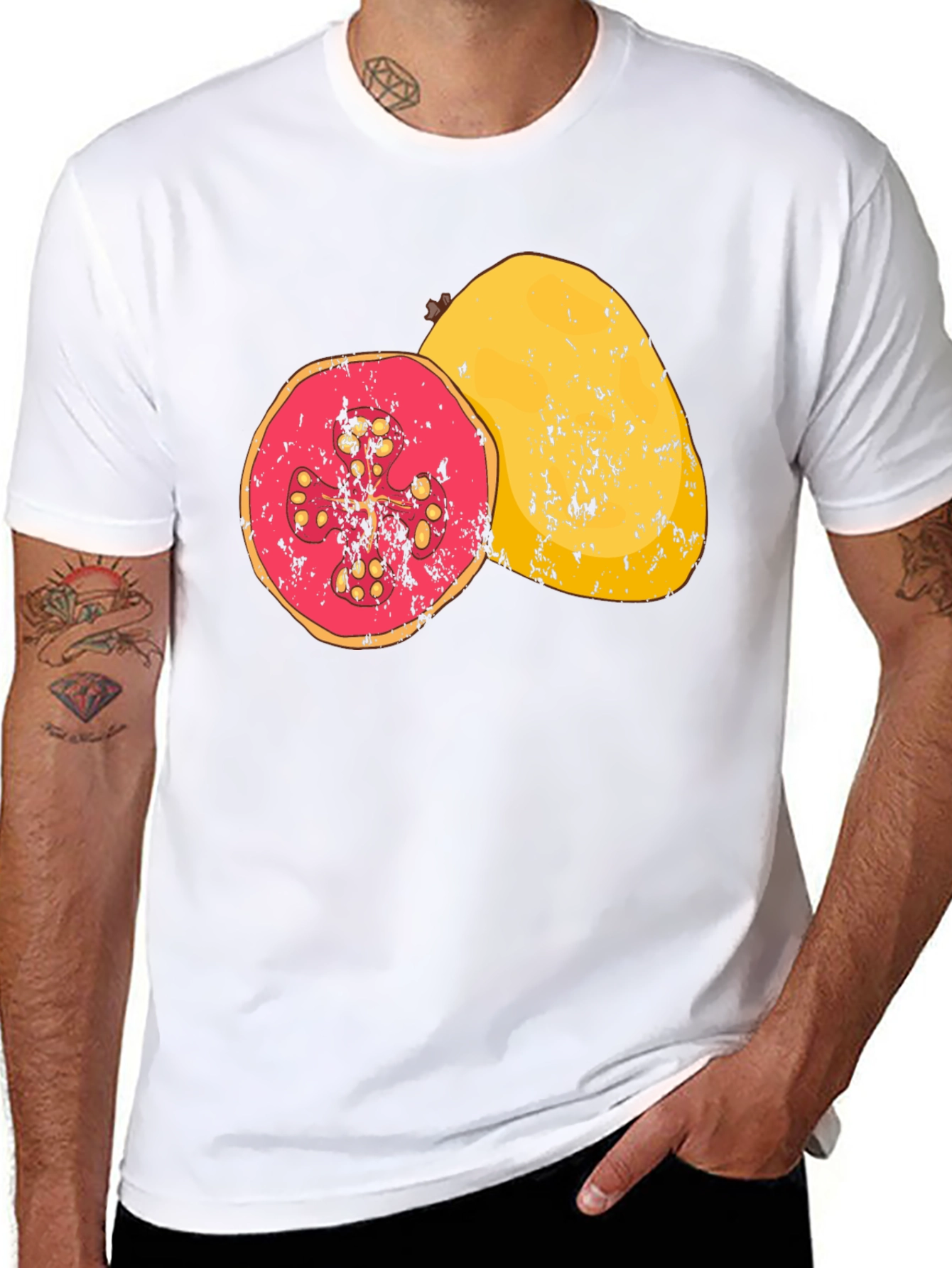 Guava Graphic Tee - Tropical Fruit Design