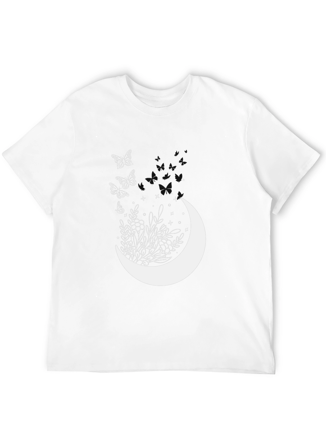 Lunar Bloom Tee - Black Graphic T-Shirt