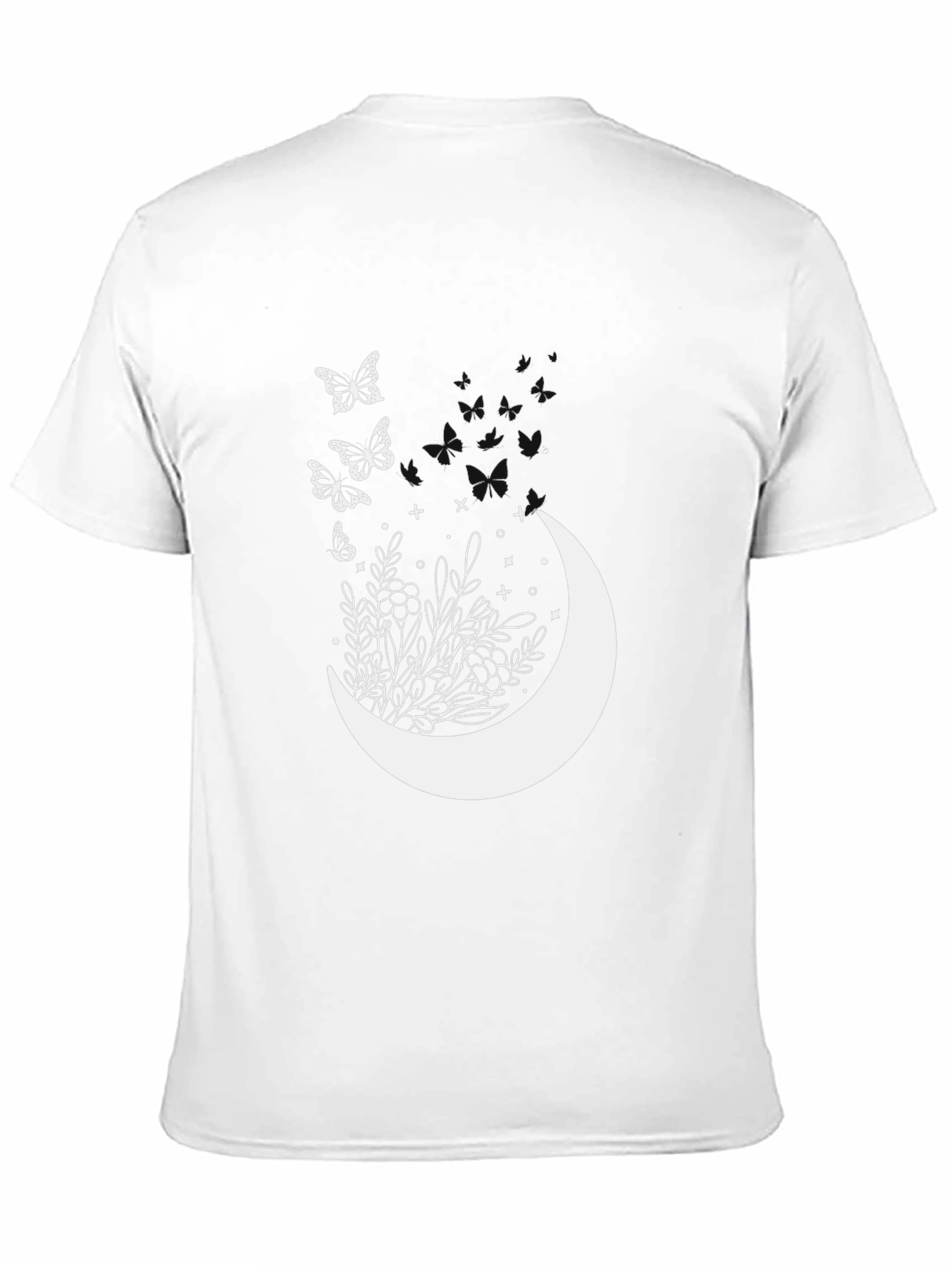 Lunar Bloom Tee - Black Graphic T-Shirt