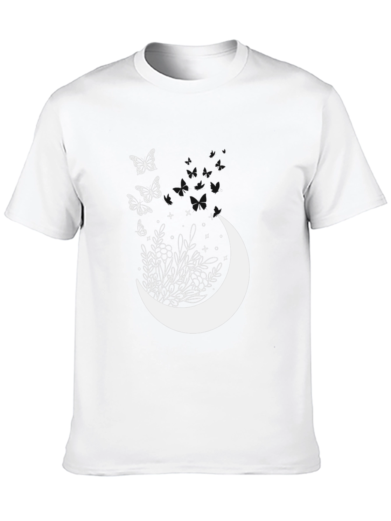 Lunar Bloom Tee - Black Graphic T-Shirt