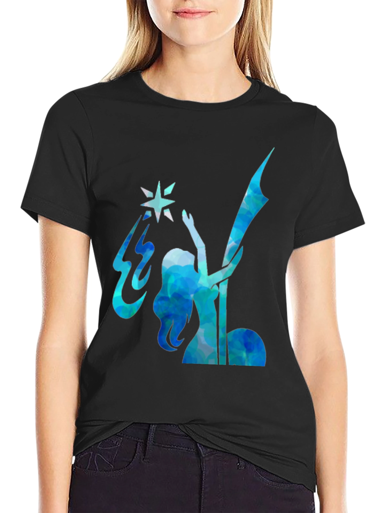 Celestial Silhouette Black T-Shirt