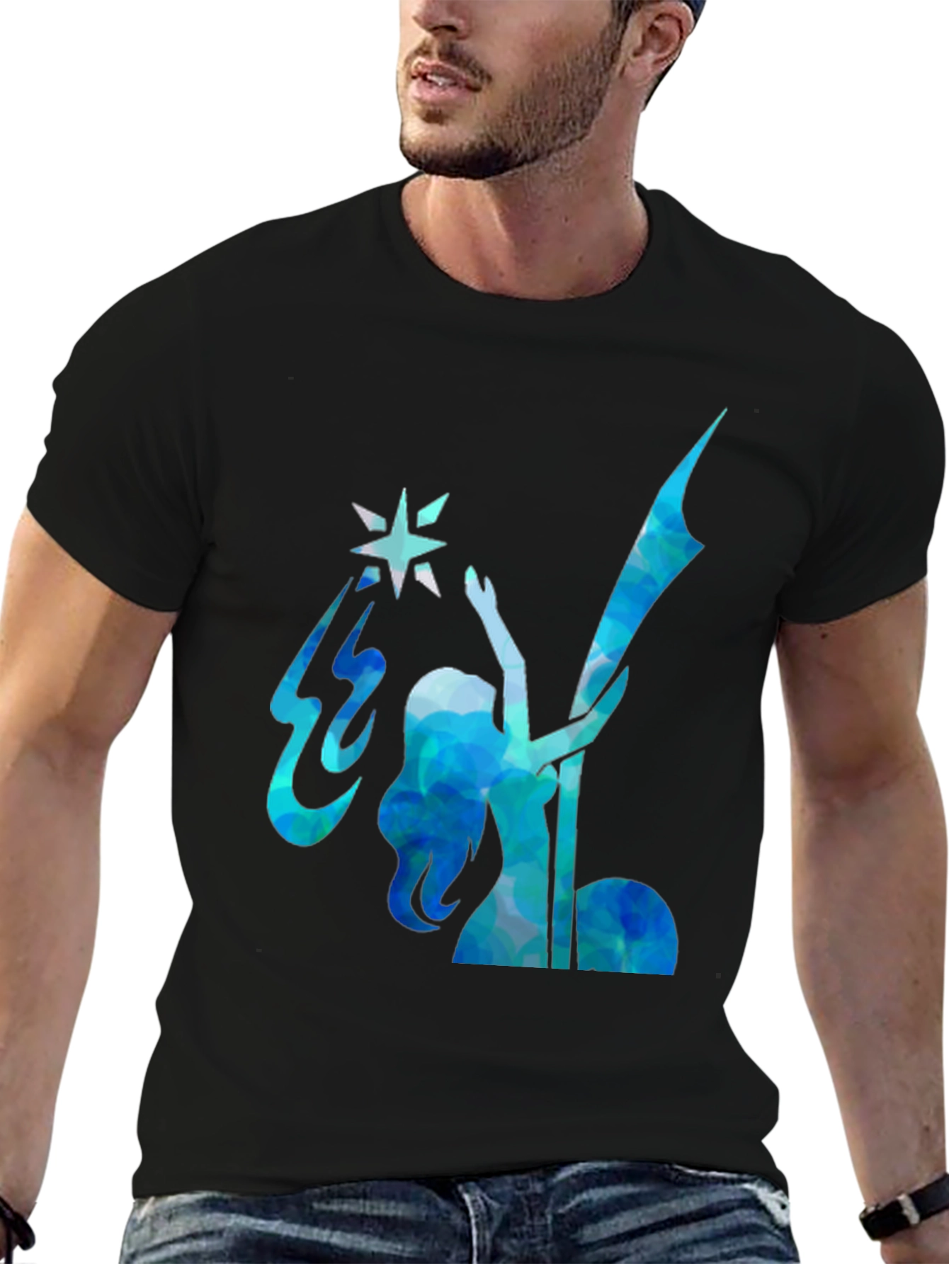 Celestial Silhouette Black T-Shirt