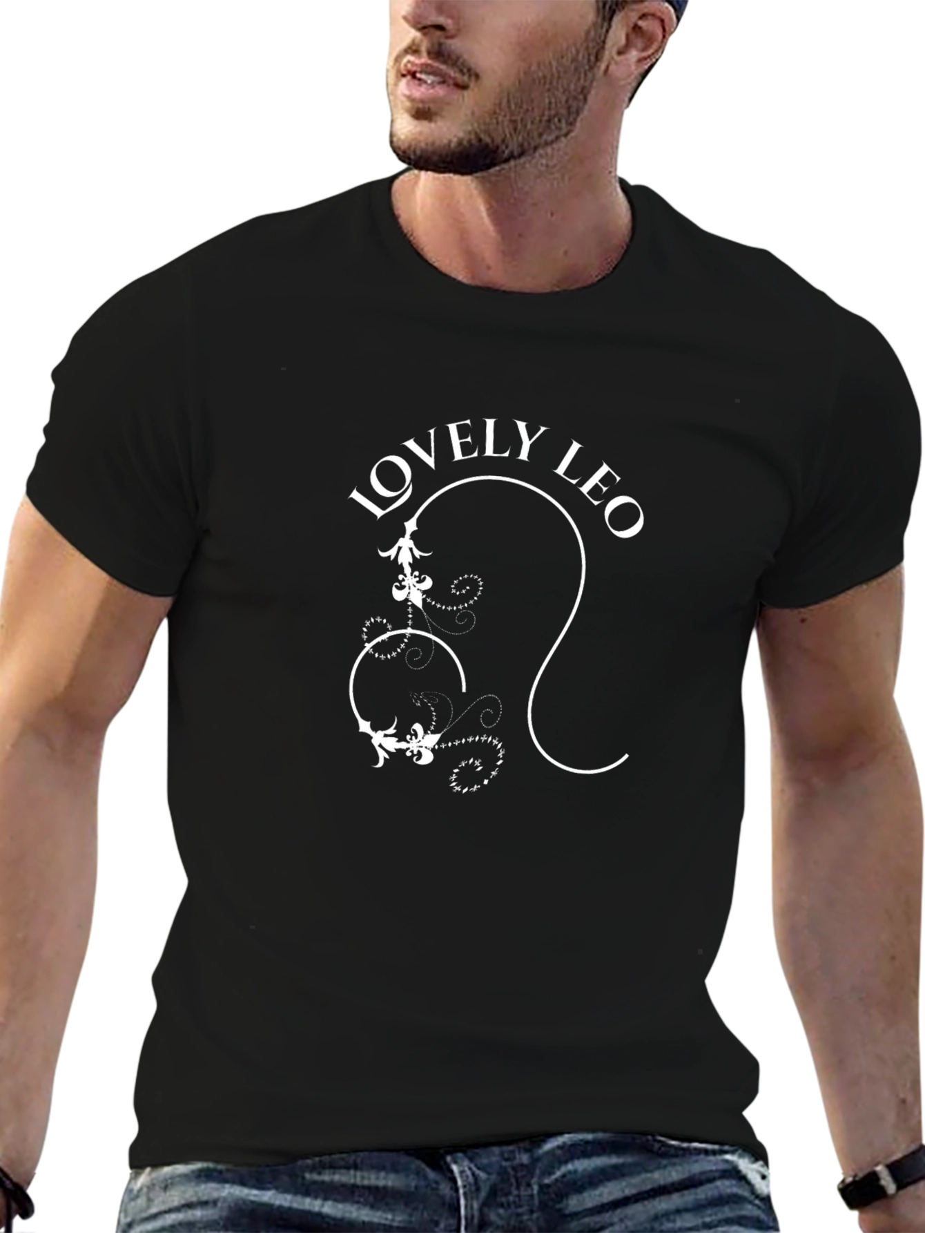 Lovely Leo Zodiac Graphic Black T-Shirt