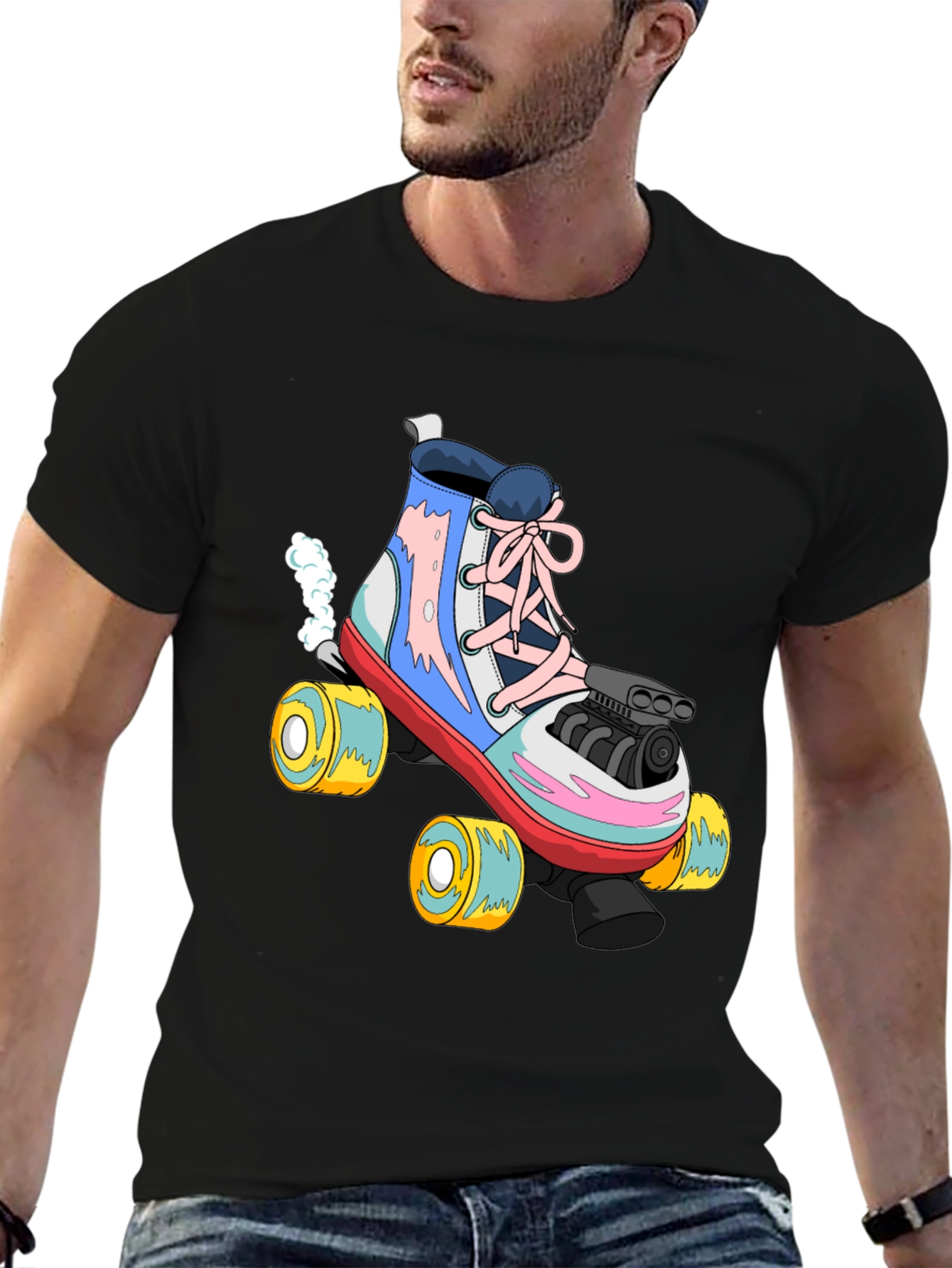 Cool Roller Skate Cartoon Tee