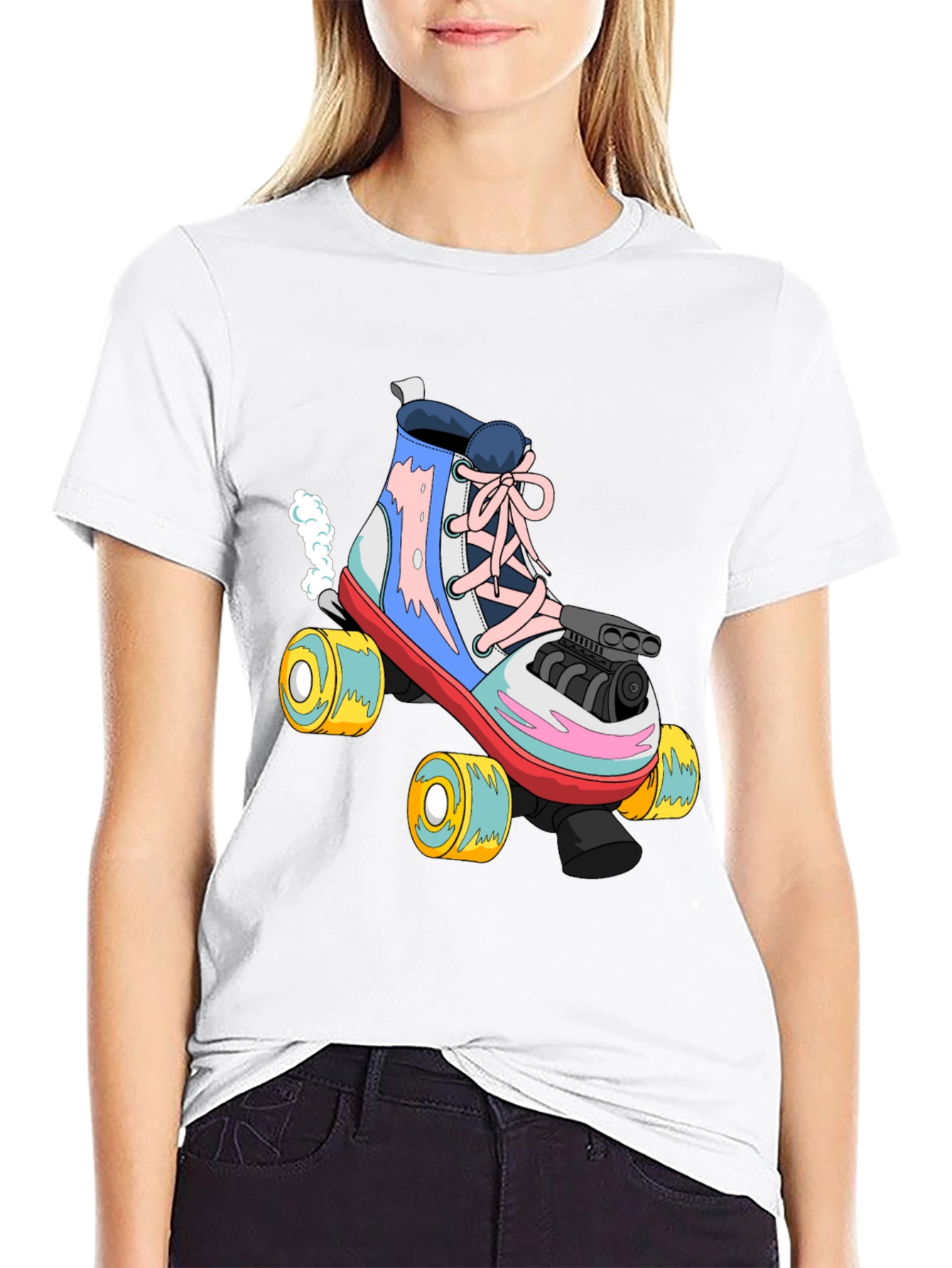 Cool Roller Skate Cartoon Tee