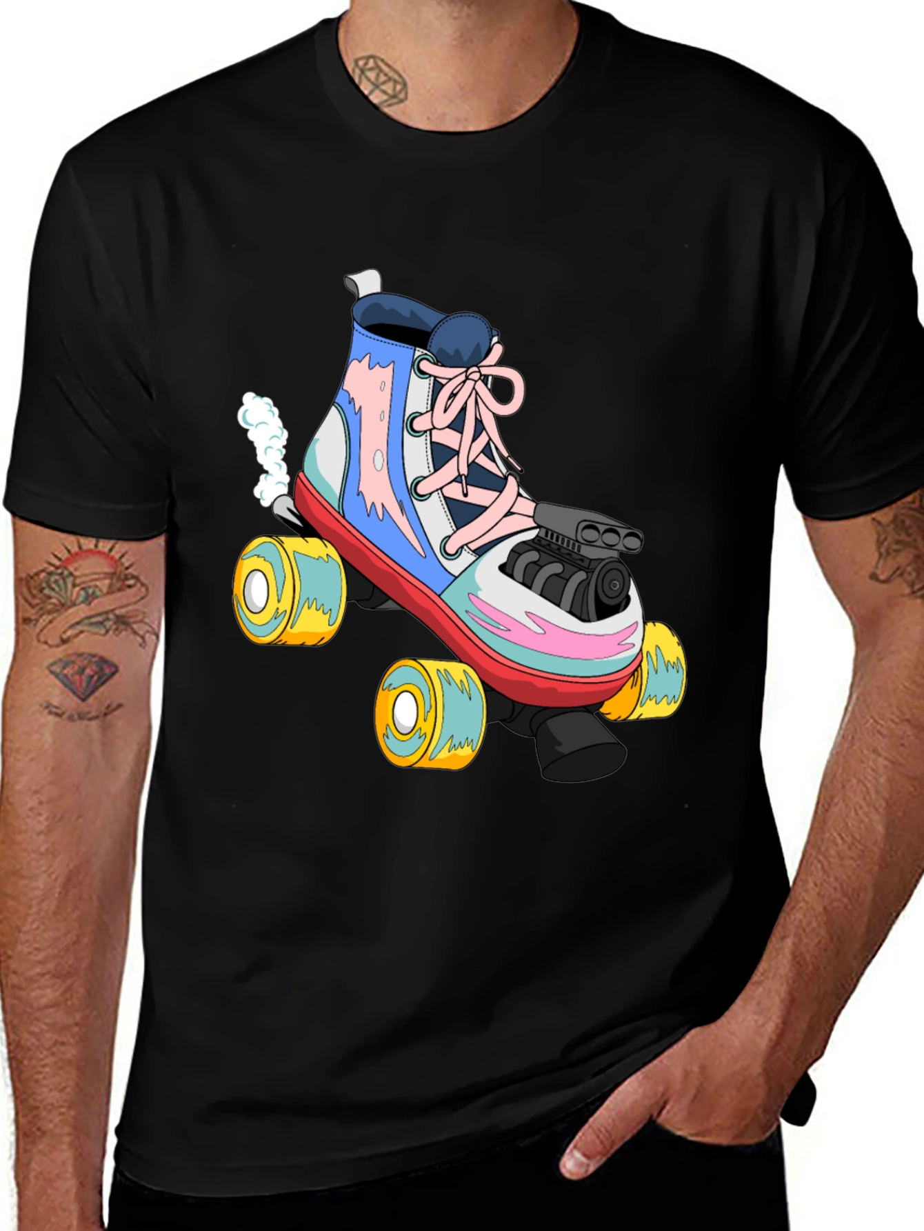 Cool Roller Skate Cartoon Tee