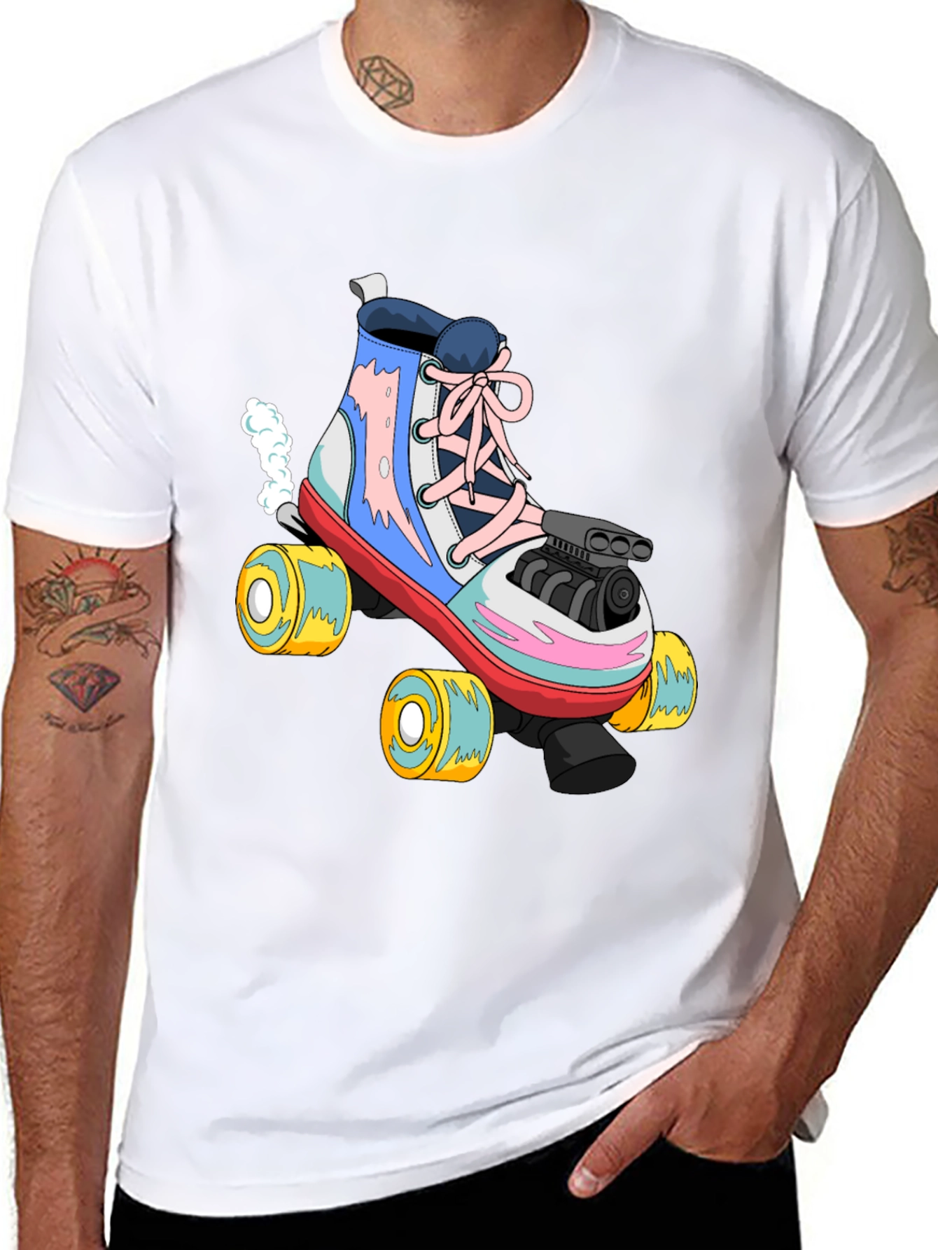 Cool Roller Skate Cartoon Tee