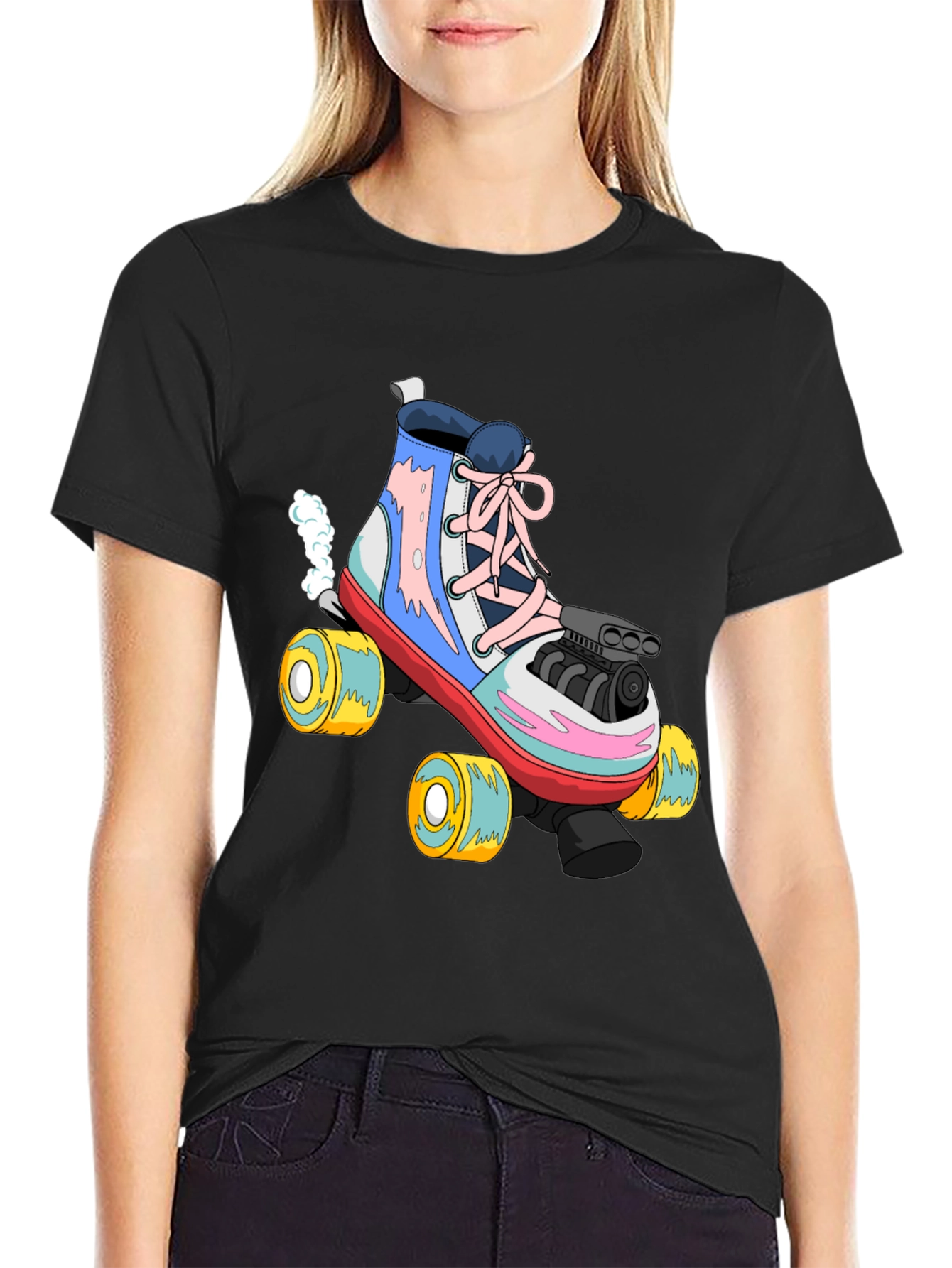 Cool Roller Skate Cartoon Tee