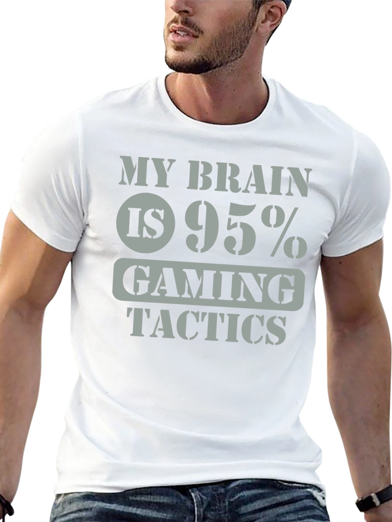Gaming Tactics T-Shirt - My Brain is 95% Gaming