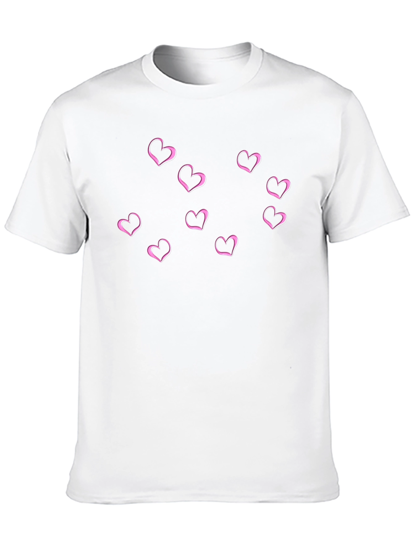 Hearts Graphic Mens Black T-Shirt
