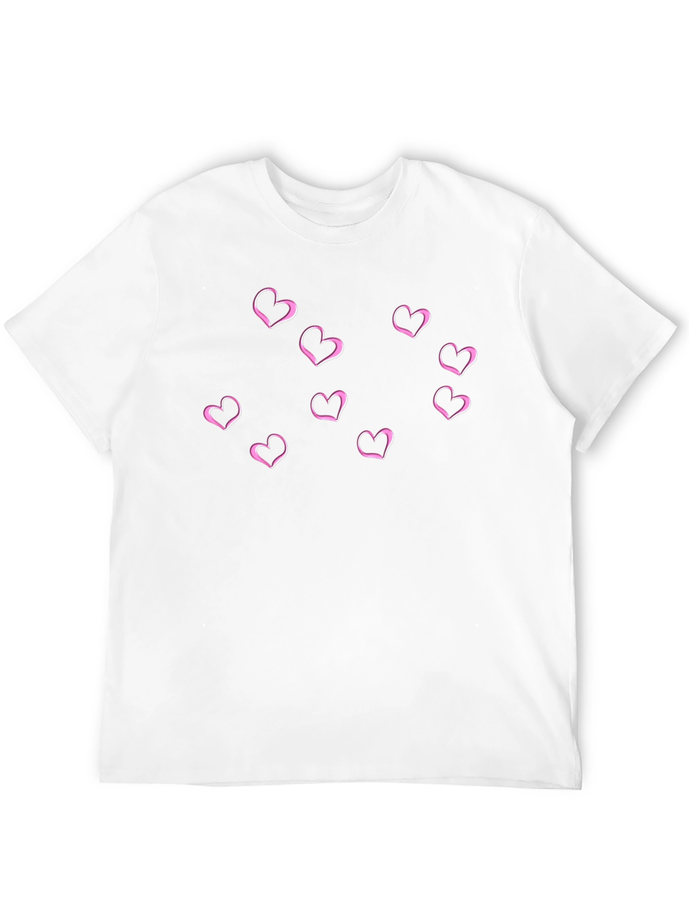 Hearts Graphic Mens Black T-Shirt