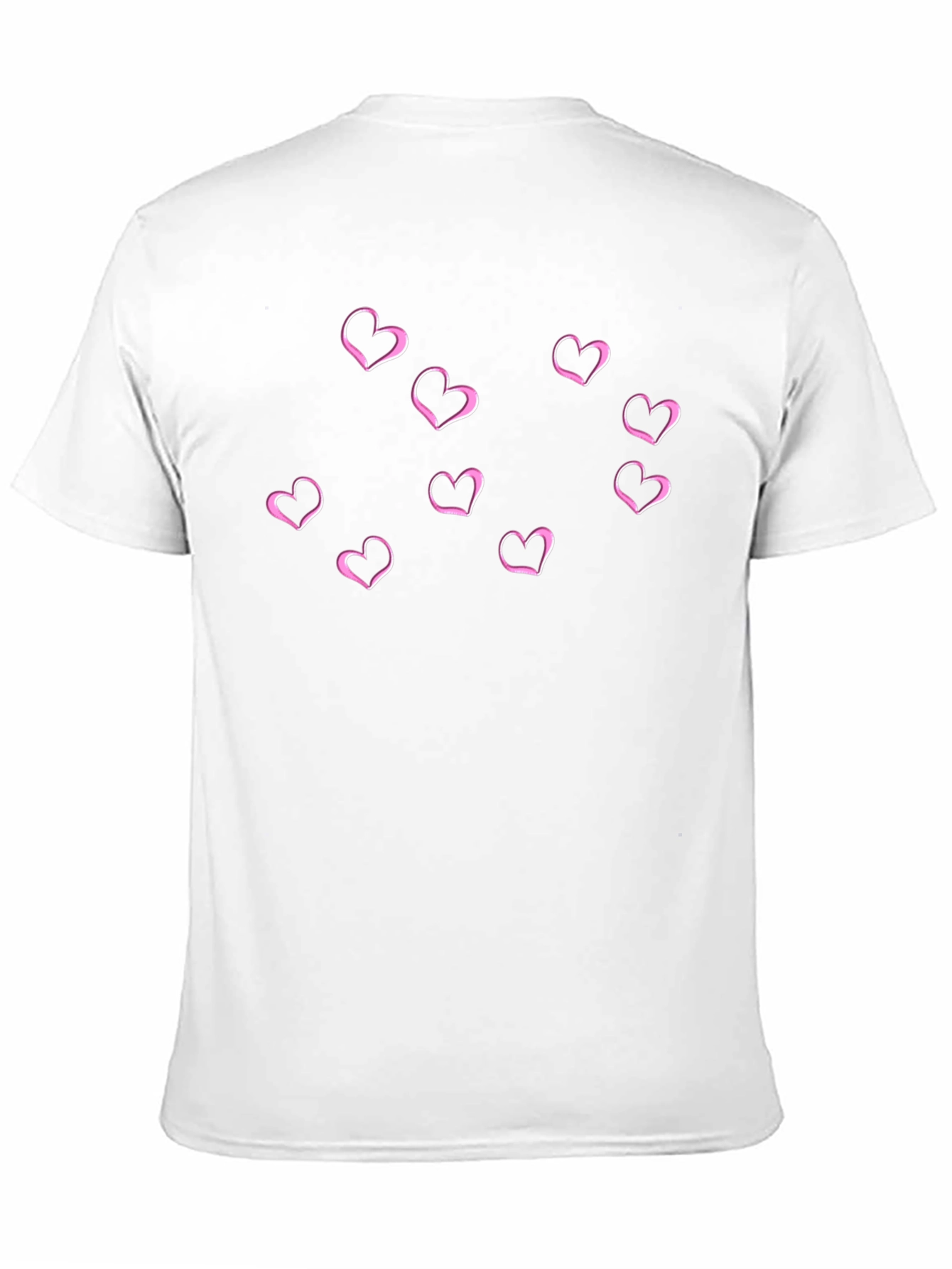 Hearts Graphic Mens Black T-Shirt