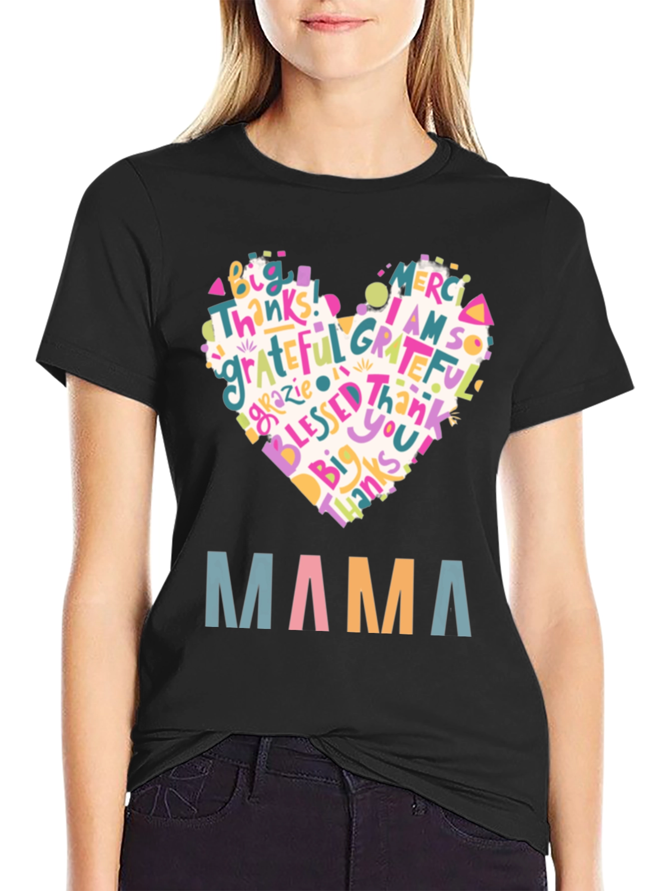 Mama Heart Graphic T-Shirt - Gratitude & Love