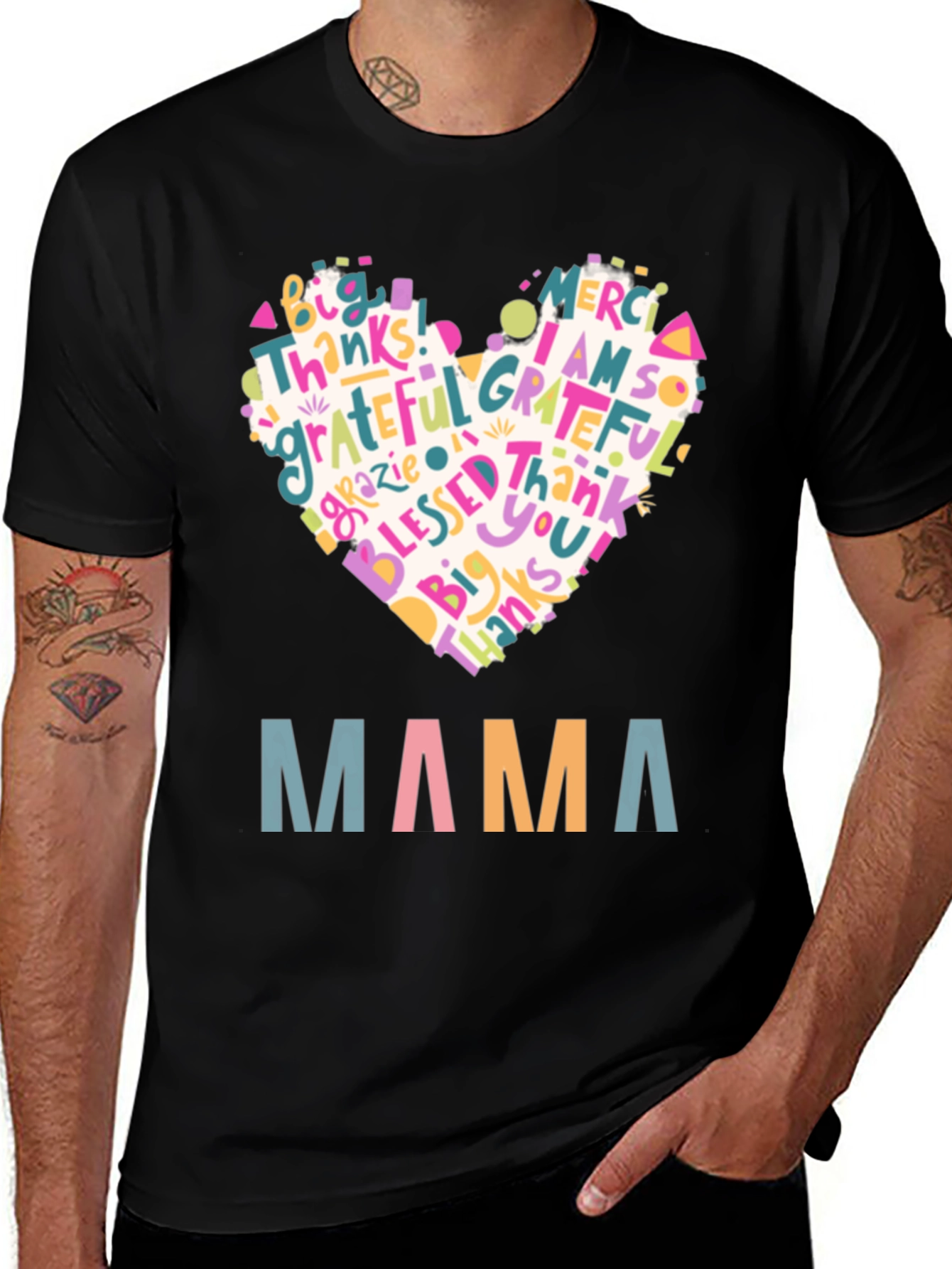 Mama Heart Graphic T-Shirt - Gratitude & Love