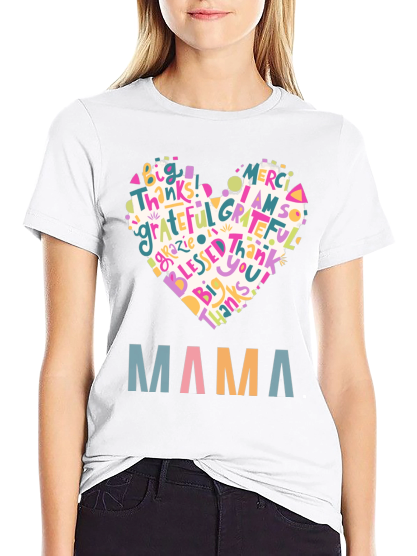 Mama Heart Graphic T-Shirt - Gratitude & Love