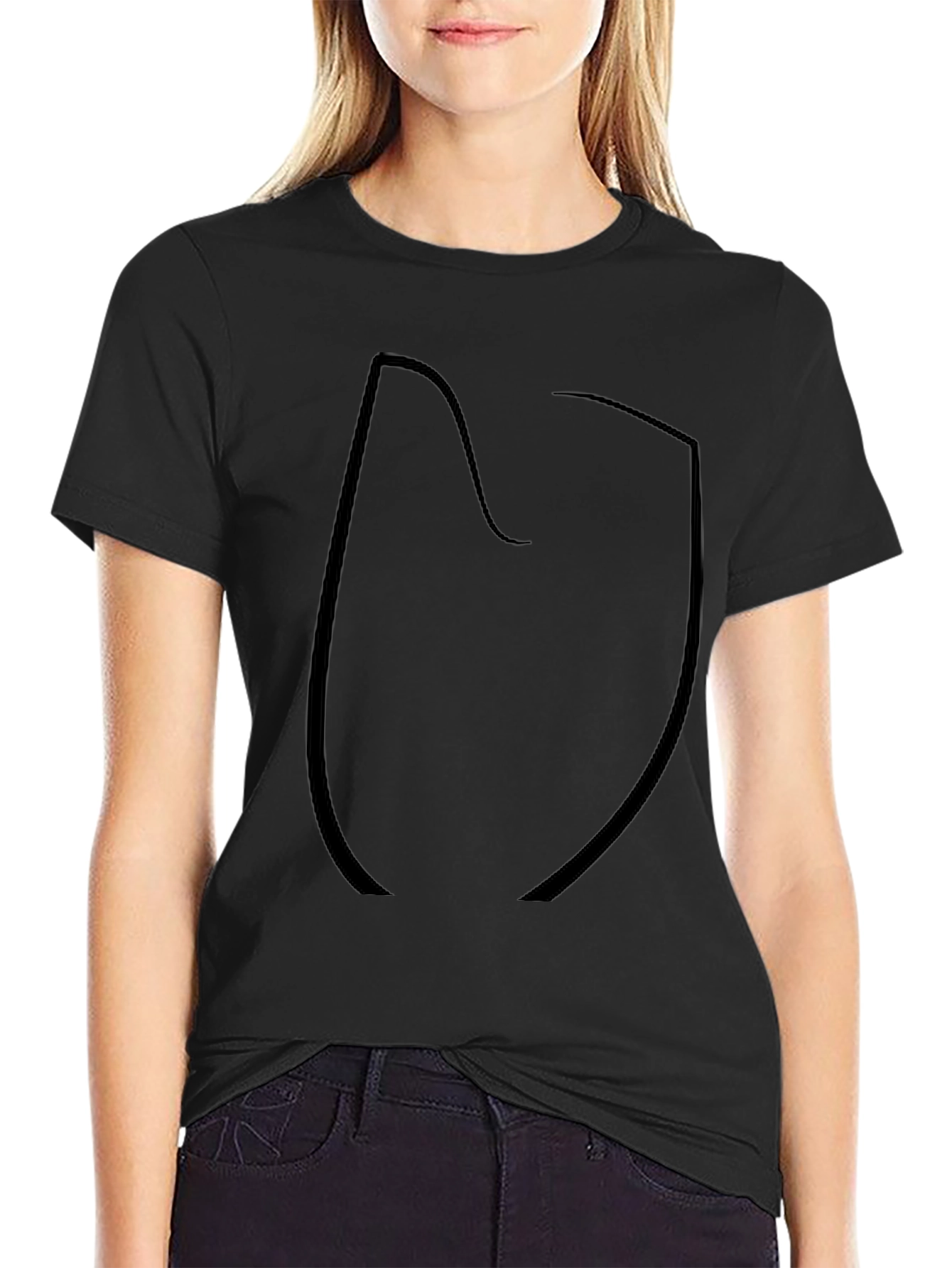 Mens Black Short Sleeve Graphic T-Shirt