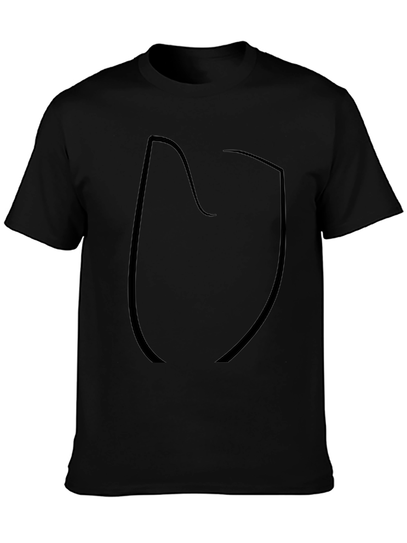 Mens Black Short Sleeve Graphic T-Shirt