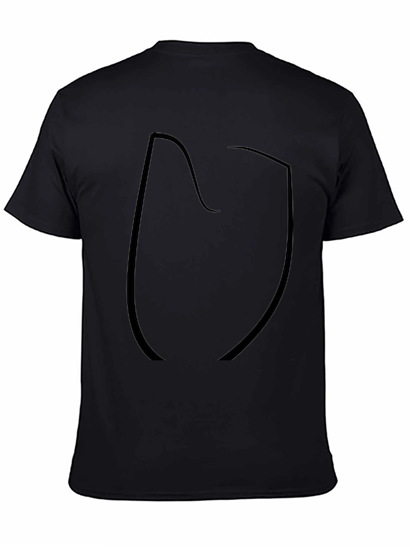 Mens Black Short Sleeve Graphic T-Shirt