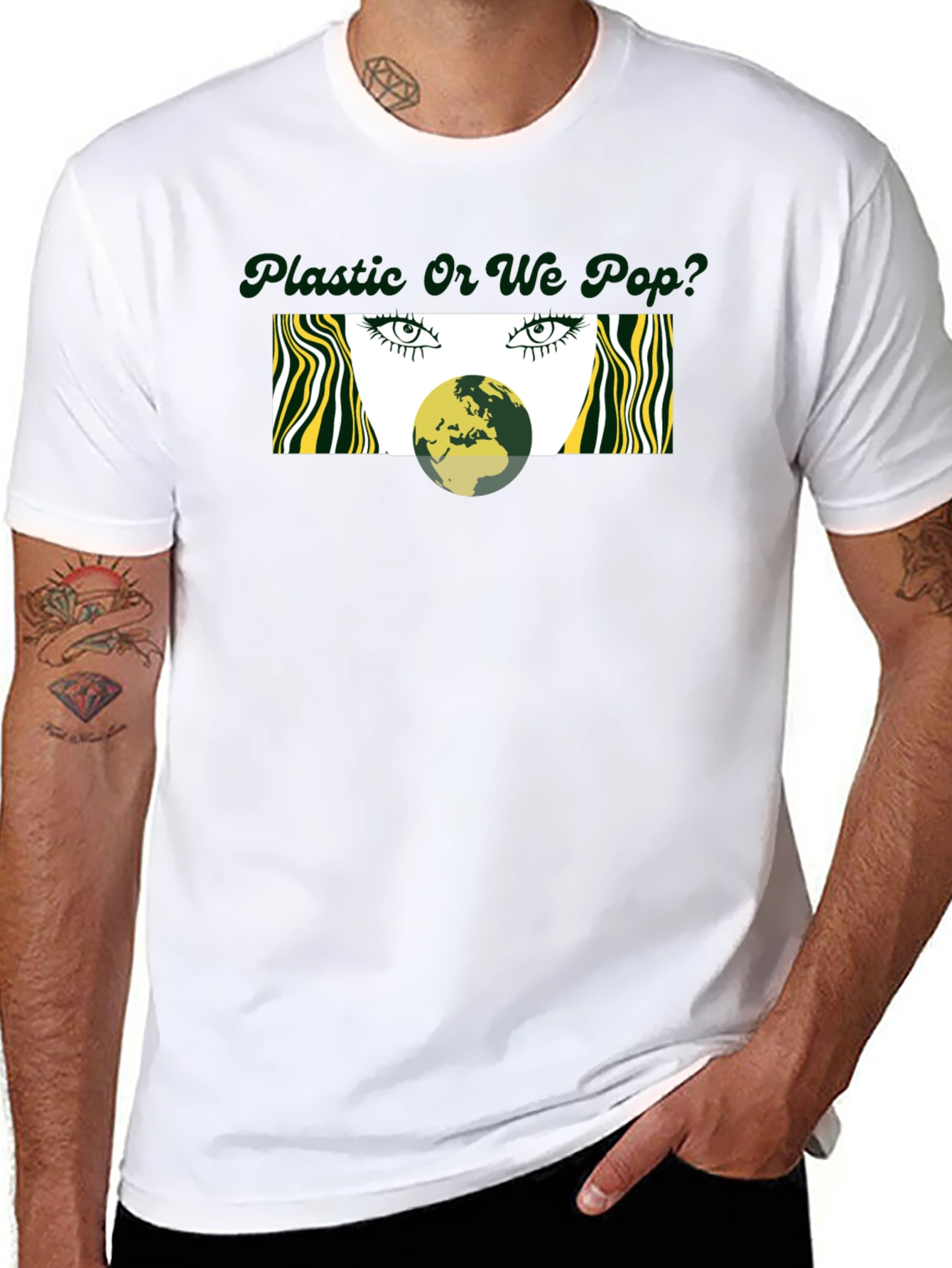 Earth Bubble Graphic Tee - Eco-Conscious Fashion