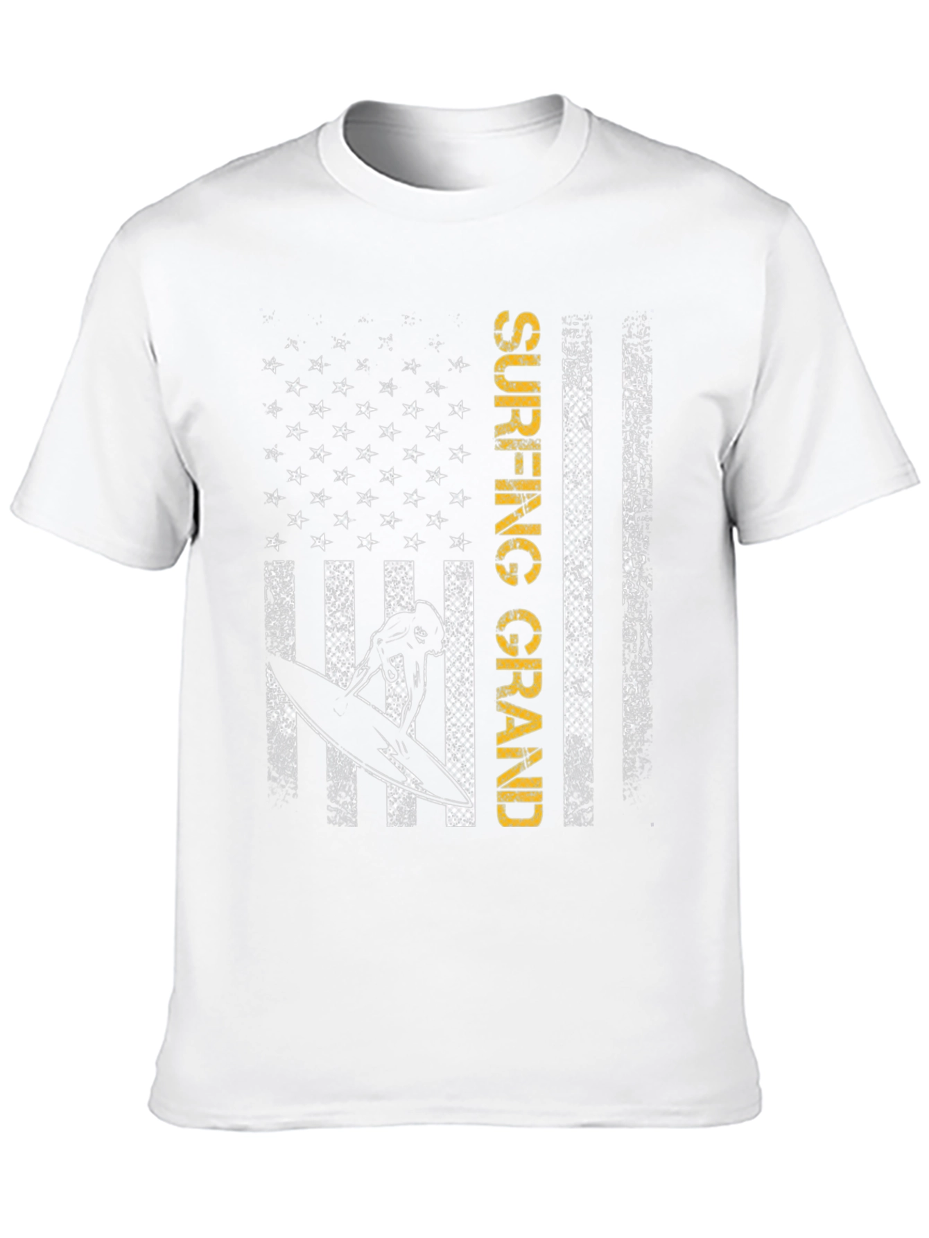 Surfing Grand USA Flag Graphic T-Shirt