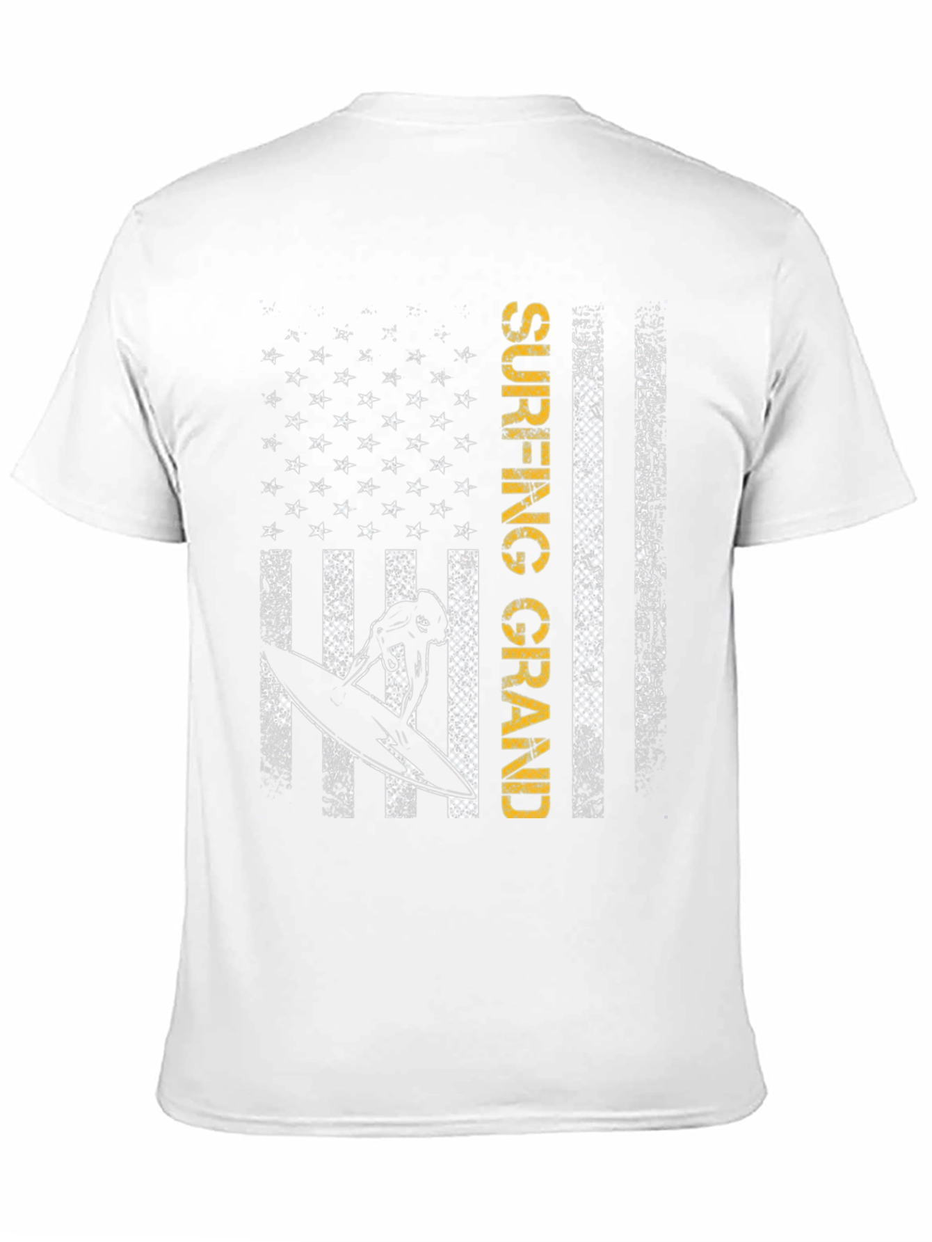 Surfing Grand USA Flag Graphic T-Shirt