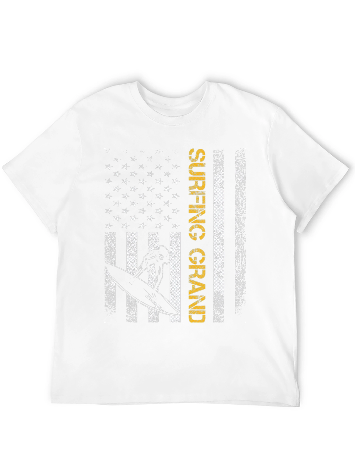 Surfing Grand USA Flag Graphic T-Shirt
