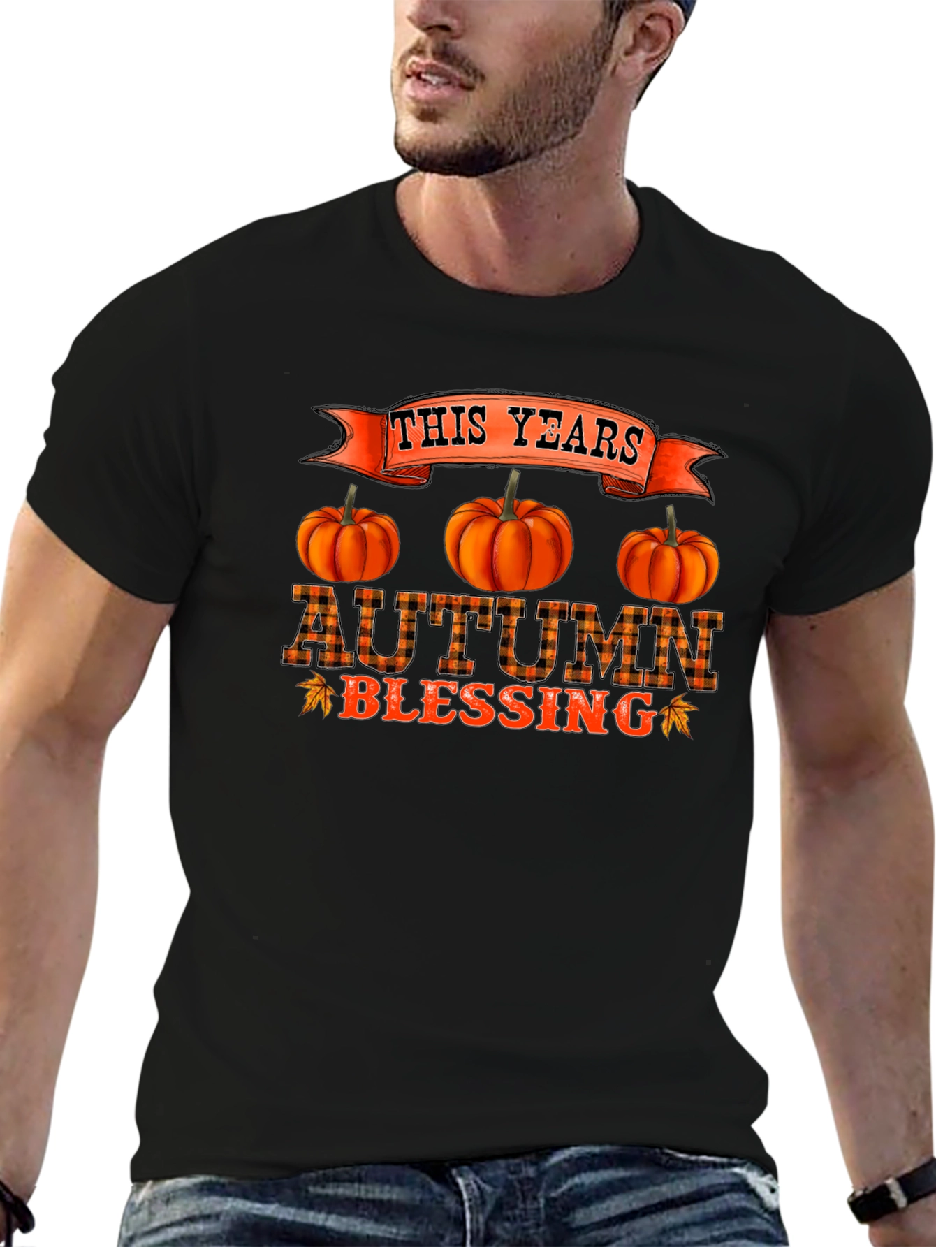 Autumn Blessing Black T-Shirt
