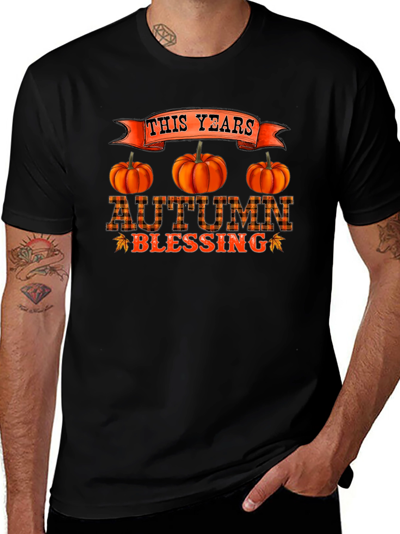 Autumn Blessing Black T-Shirt