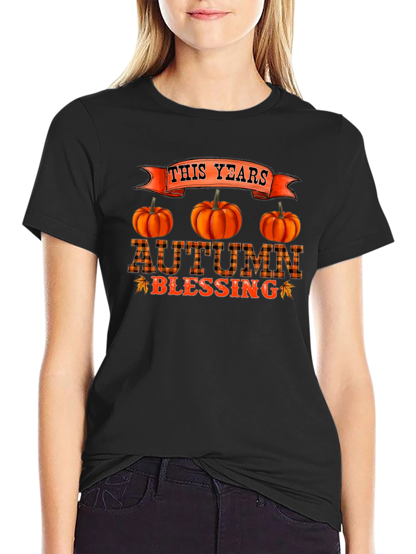 Autumn Blessing Black T-Shirt