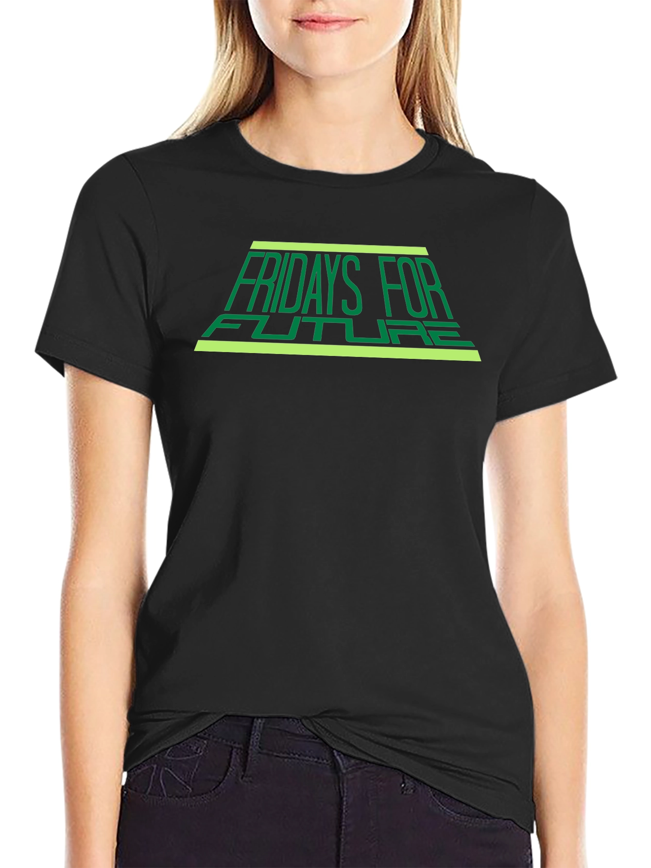 Fridays For Future Black T-Shirt - Eco Awareness