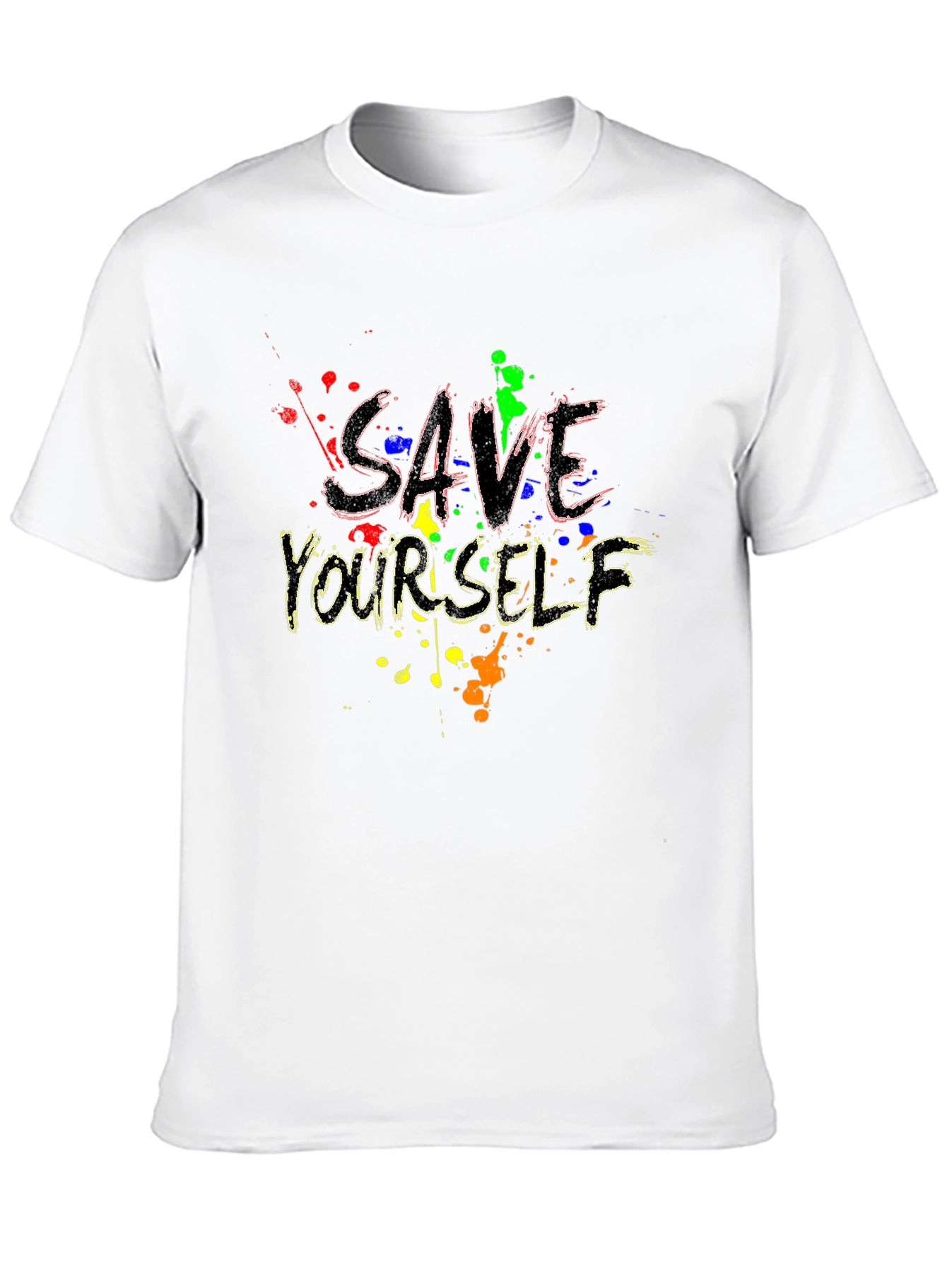 Save Yourself Graphic Tee - Trendy Black T-Shirt