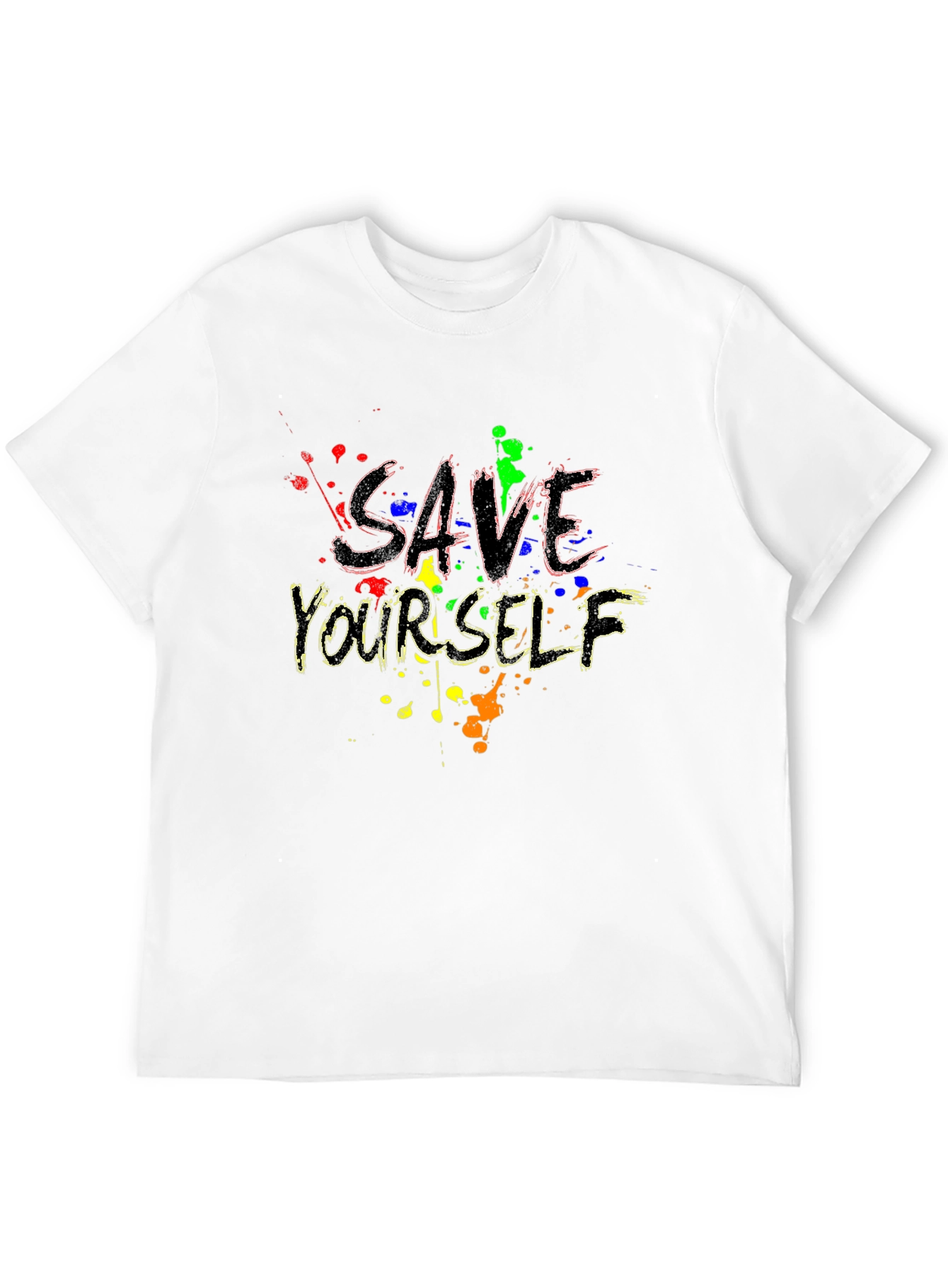 Save Yourself Graphic Tee - Trendy Black T-Shirt