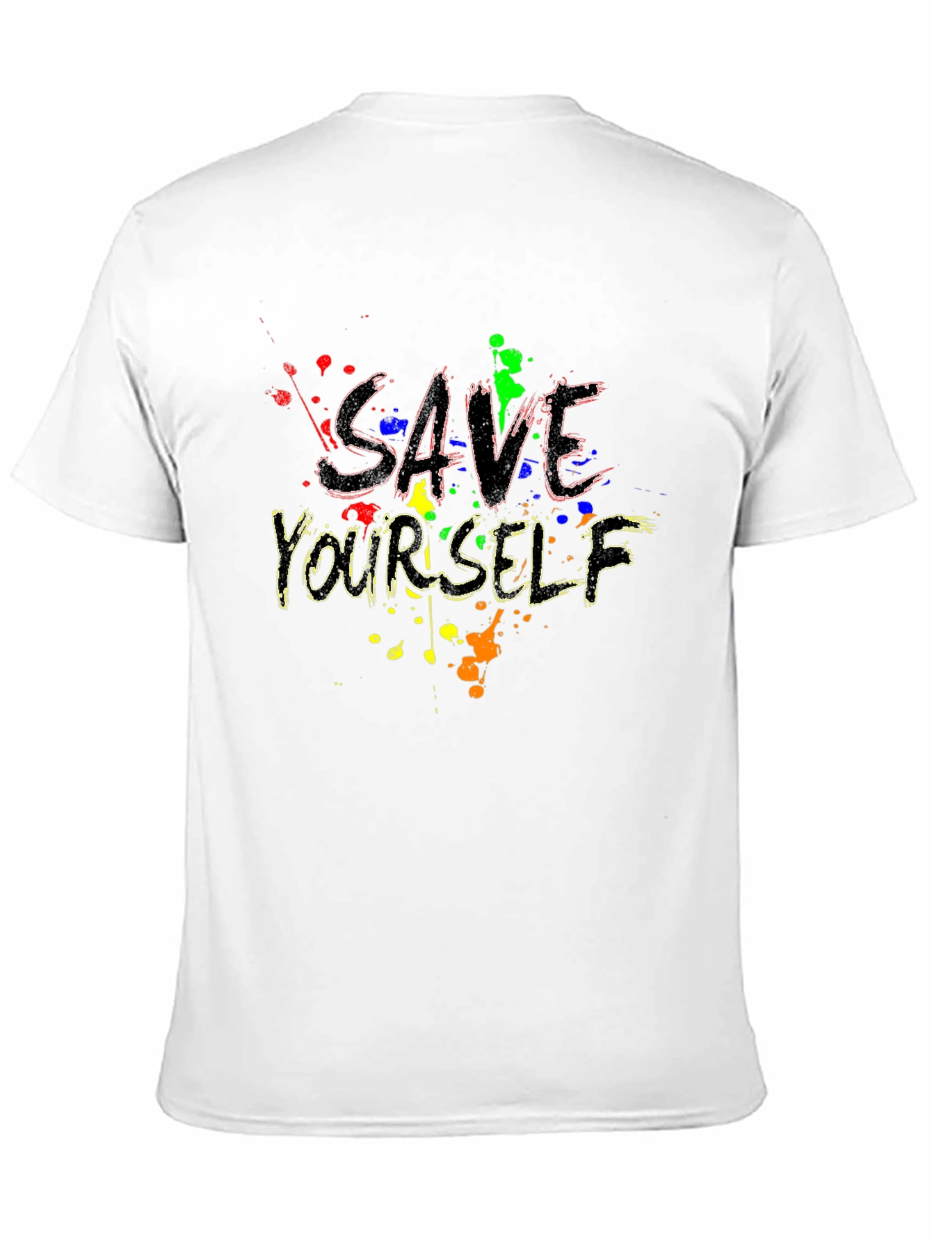 Save Yourself Graphic Tee - Trendy Black T-Shirt