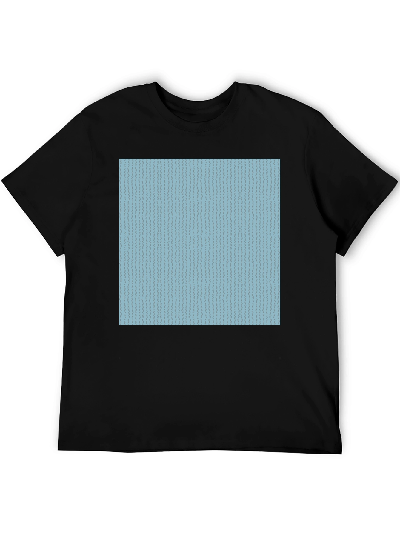 Modern Patterned T-Shirt - Casual Black Tee