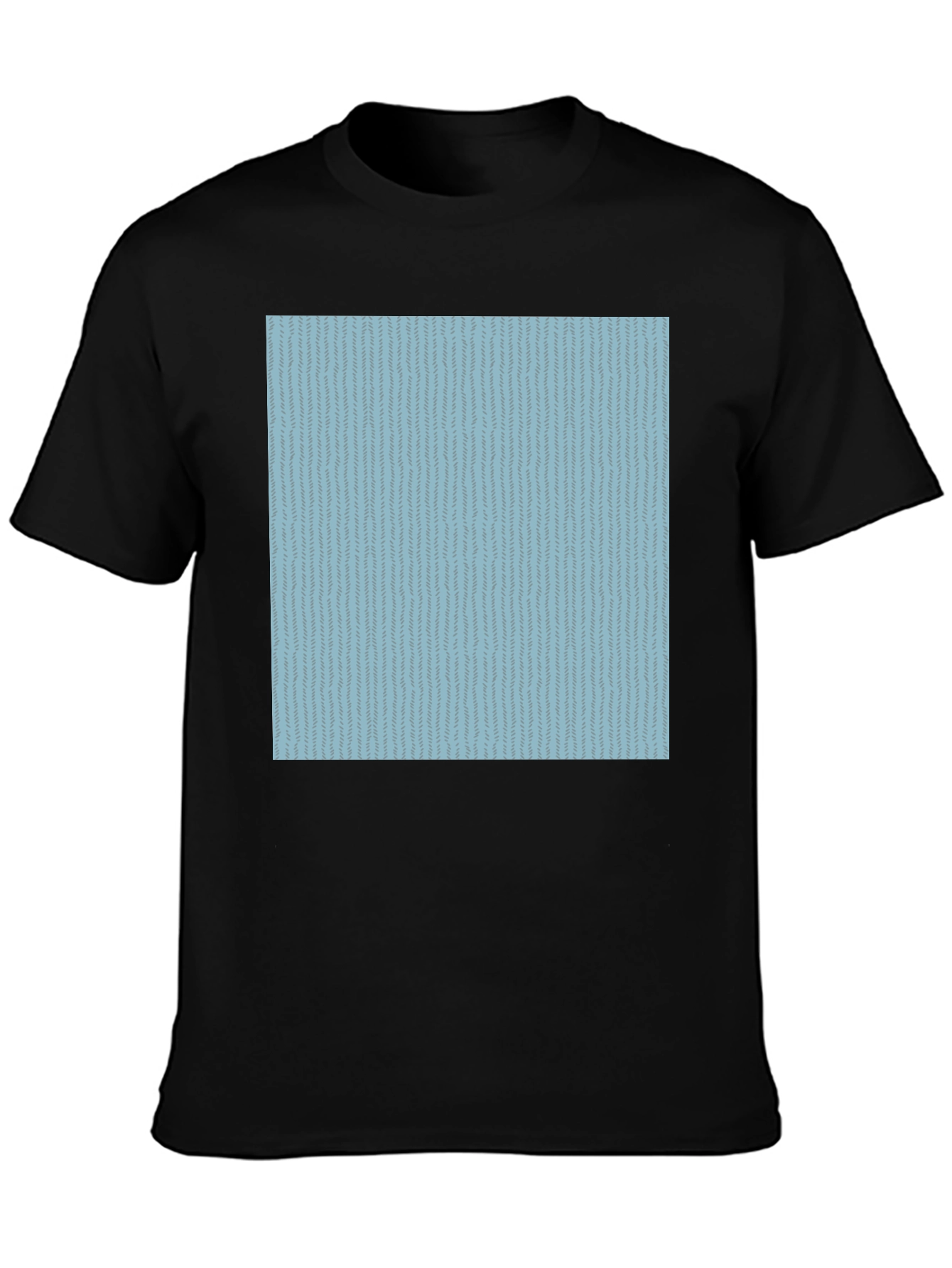 Modern Patterned T-Shirt - Casual Black Tee