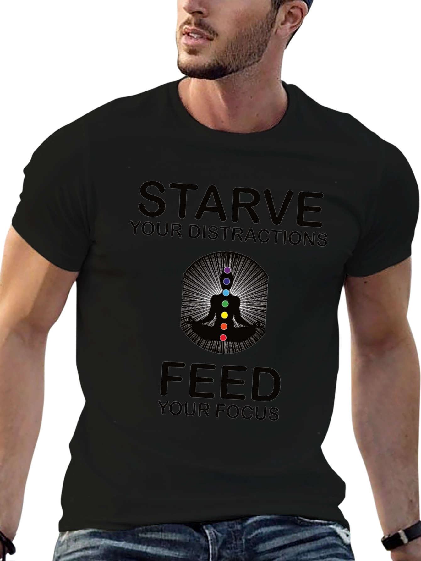 Starve Distractions Feed Focus Chakra T-Shirt