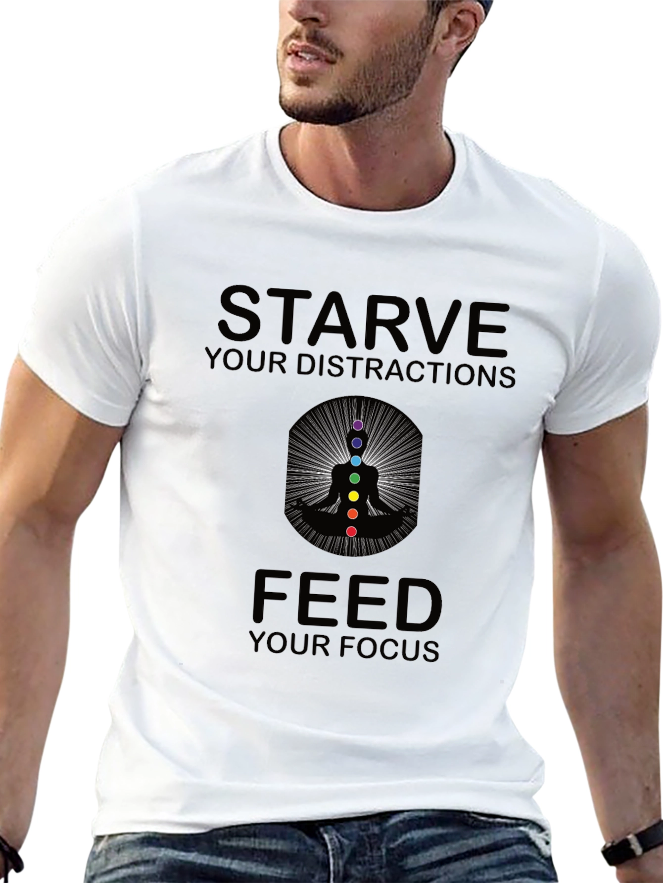 Starve Distractions Feed Focus Chakra T-Shirt