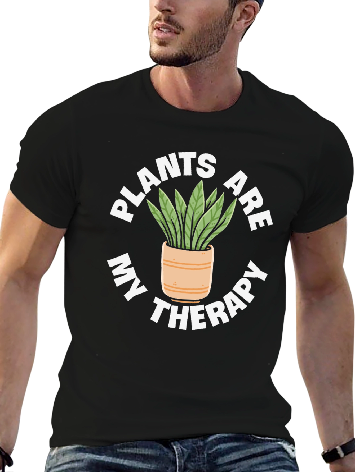 Plants Are My Therapy Graphic T-Shirt