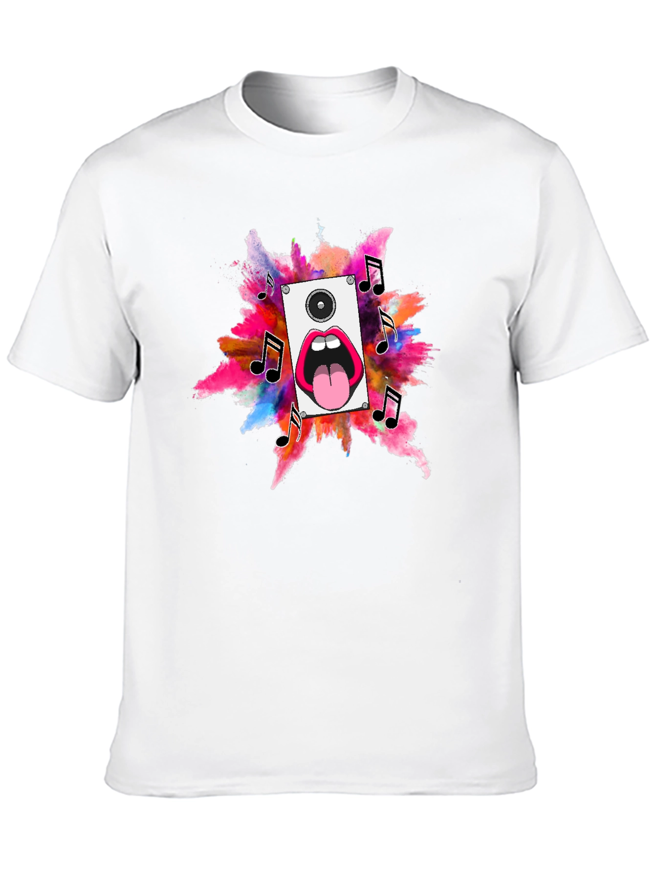 Music Loud Speaker Black T-Shirt