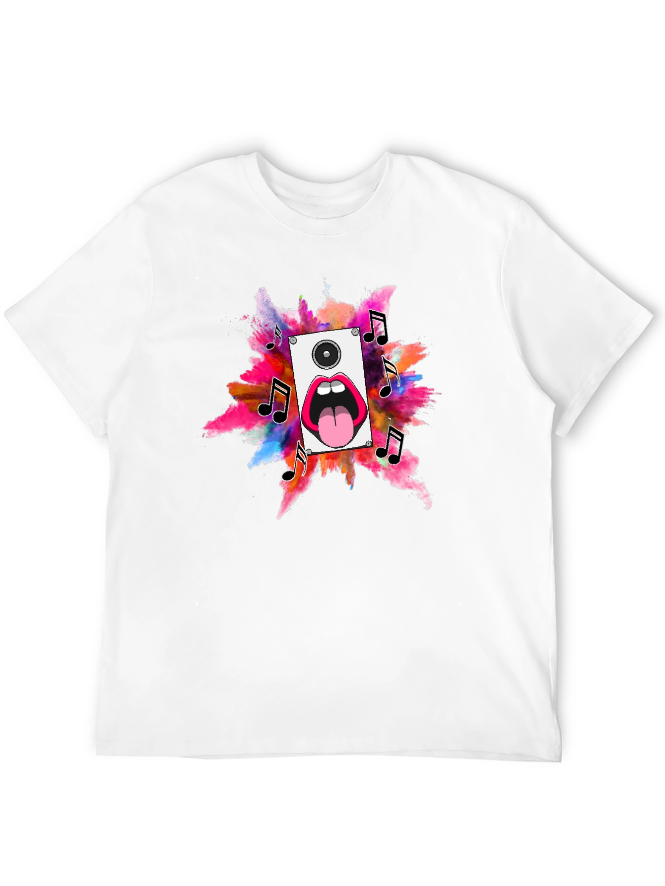 Music Loud Speaker Black T-Shirt