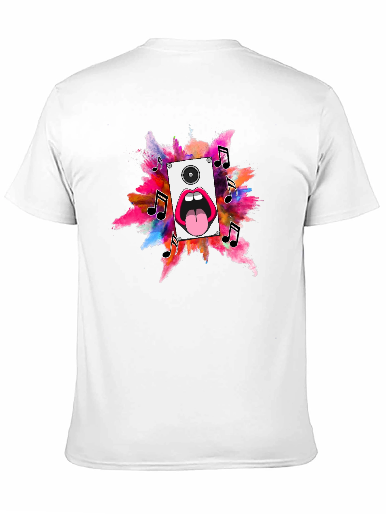 Music Loud Speaker Black T-Shirt