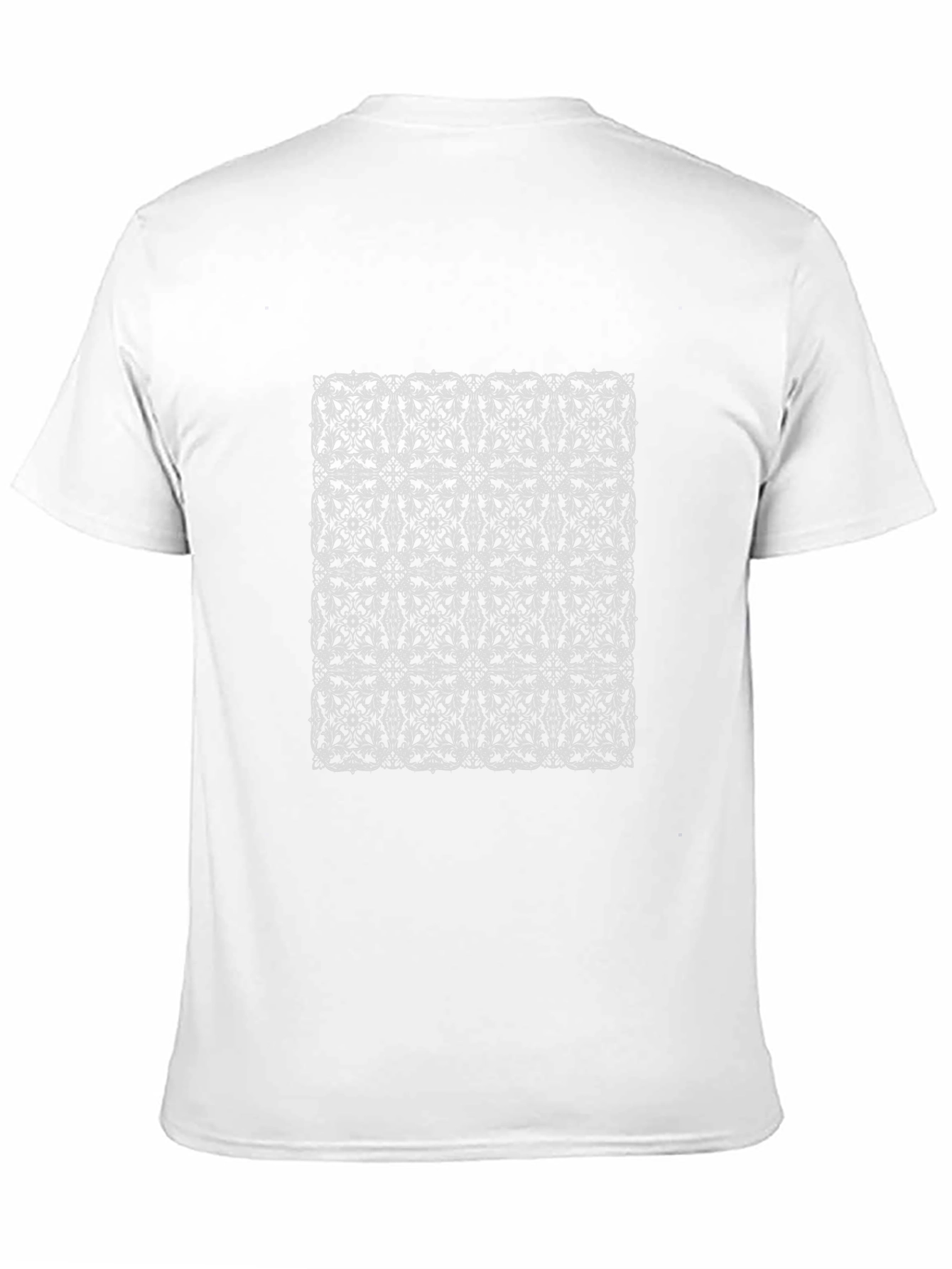 Elegant Patterned Mens Black T-Shirt