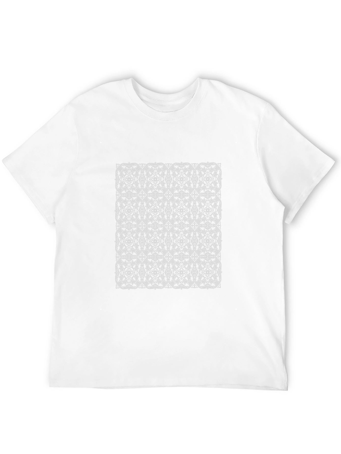 Elegant Patterned Mens Black T-Shirt