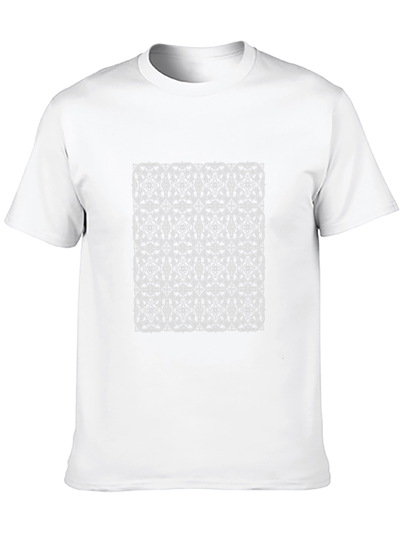 Elegant Patterned Mens Black T-Shirt