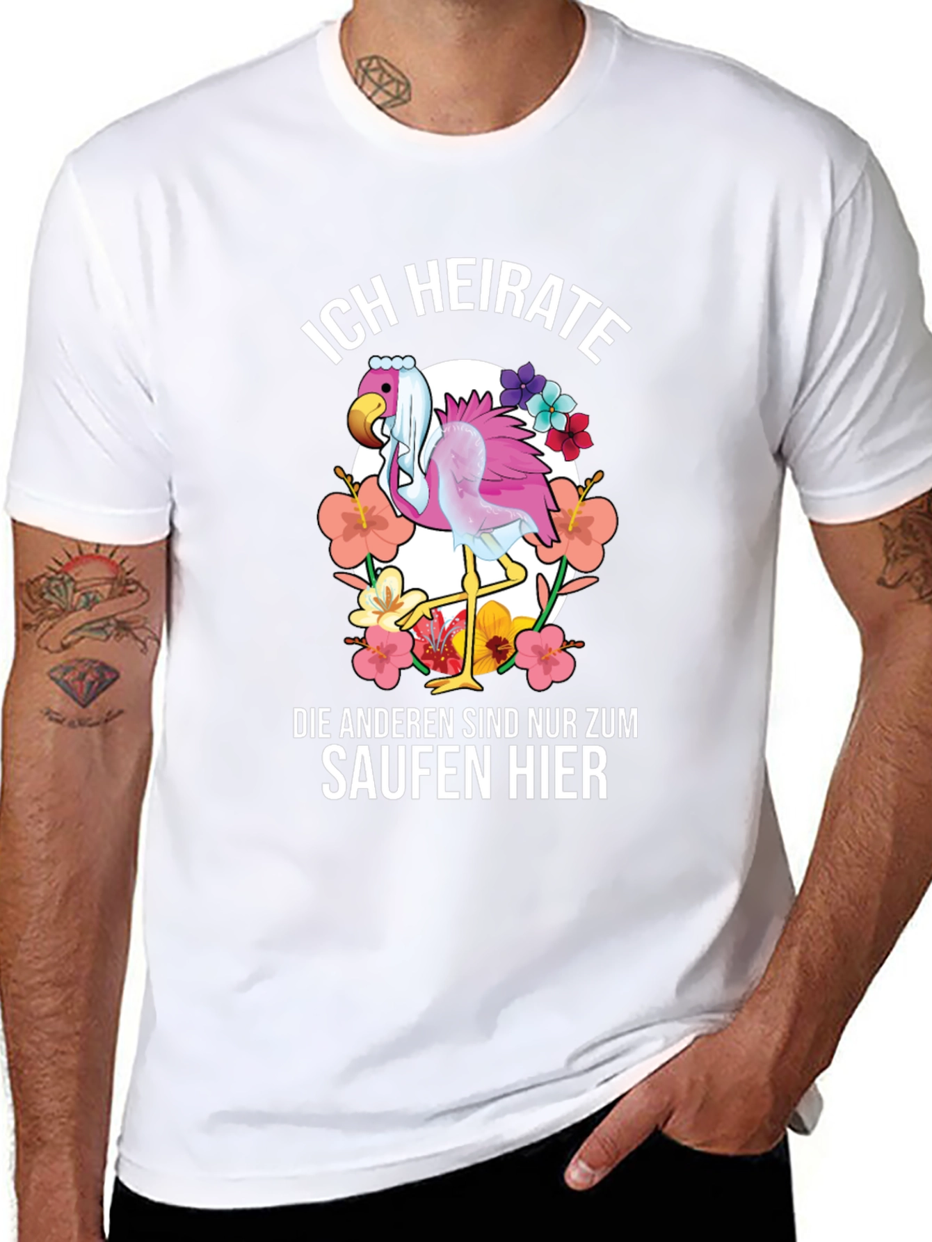 Funny Flamingo Wedding T-Shirt - Im Getting Married
