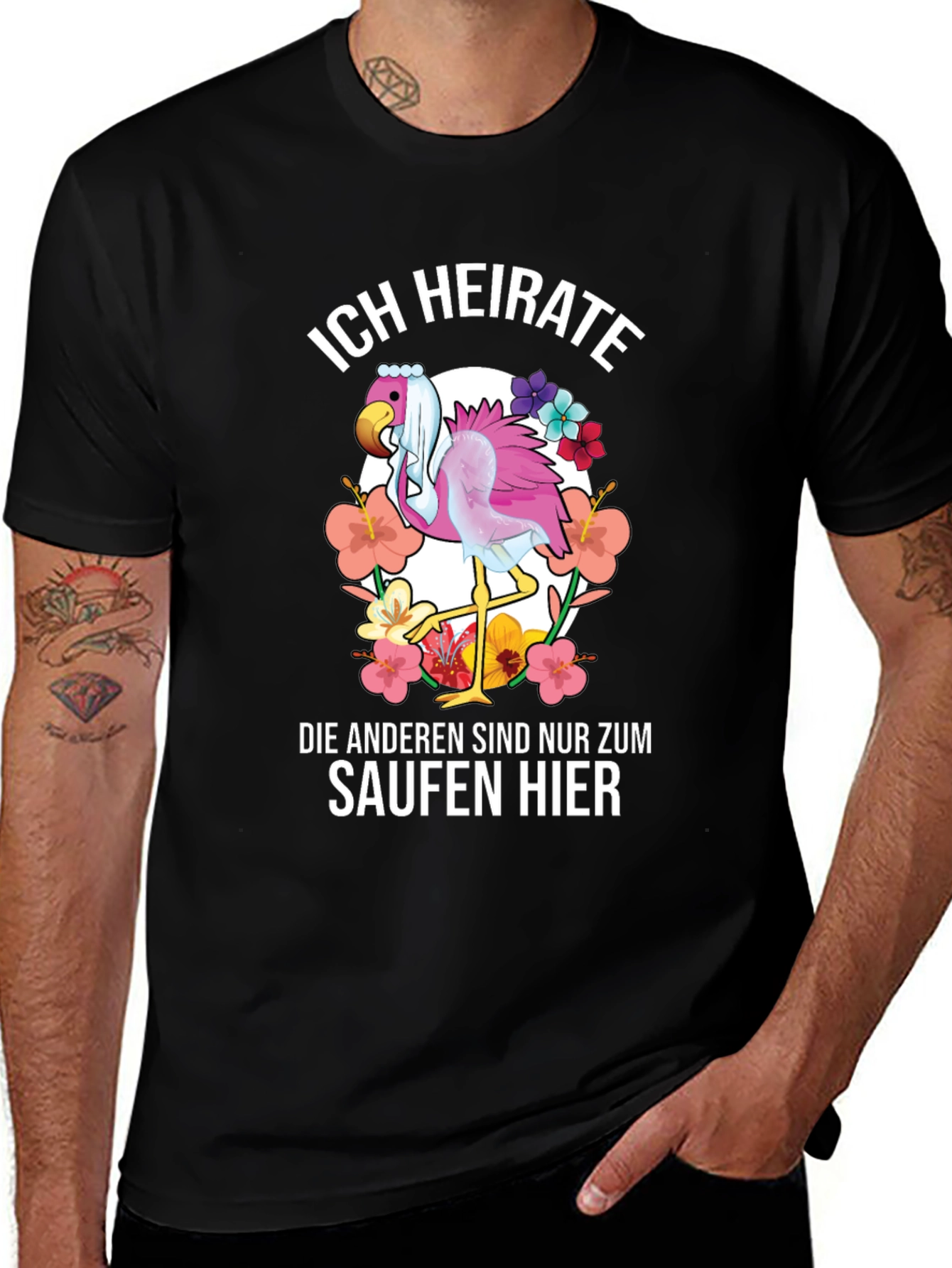 Funny Flamingo Wedding T-Shirt - Im Getting Married